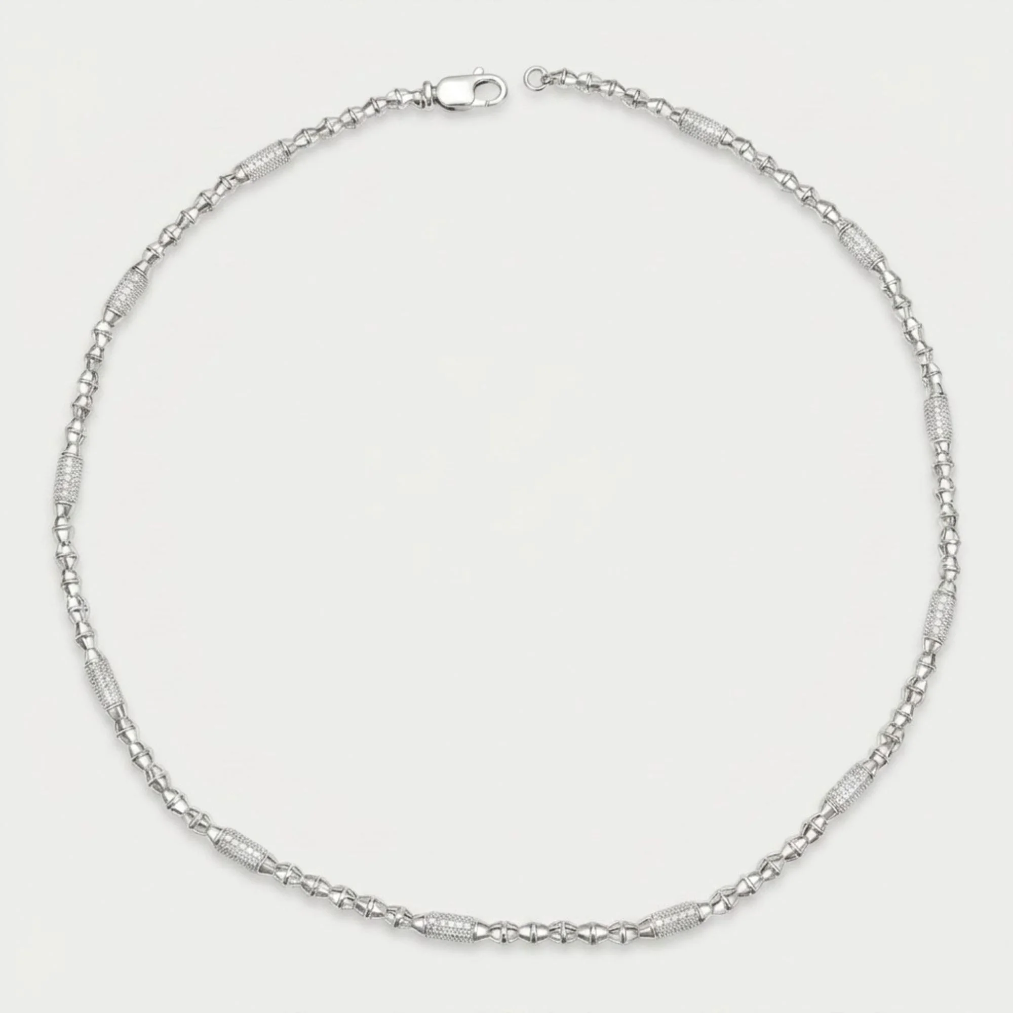 Silver Industrial Bar Men's Chain - Image 4