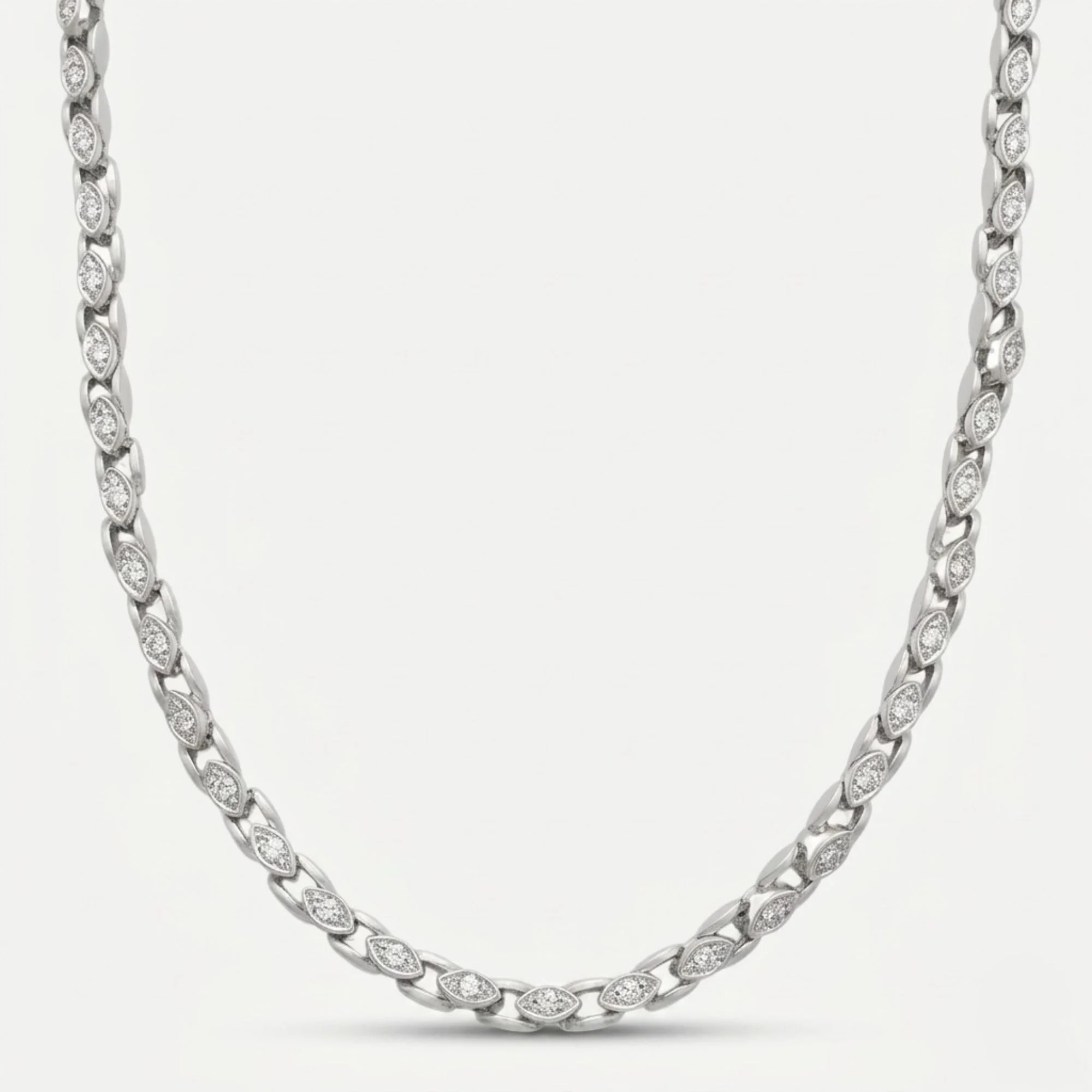 Silver Eye-Link Men's Chain - Image 1