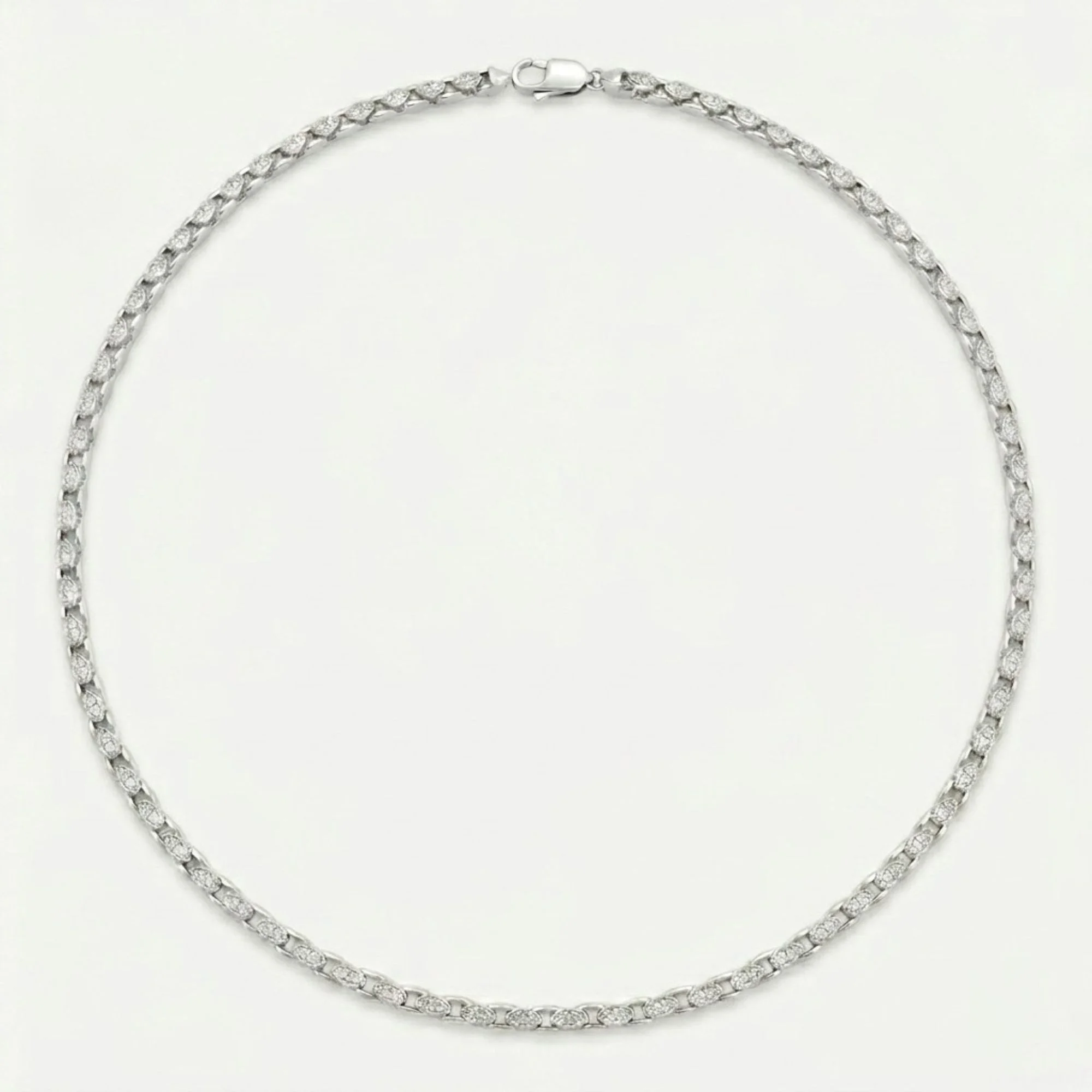 Silver Eye-Link Men's Chain - Image 4