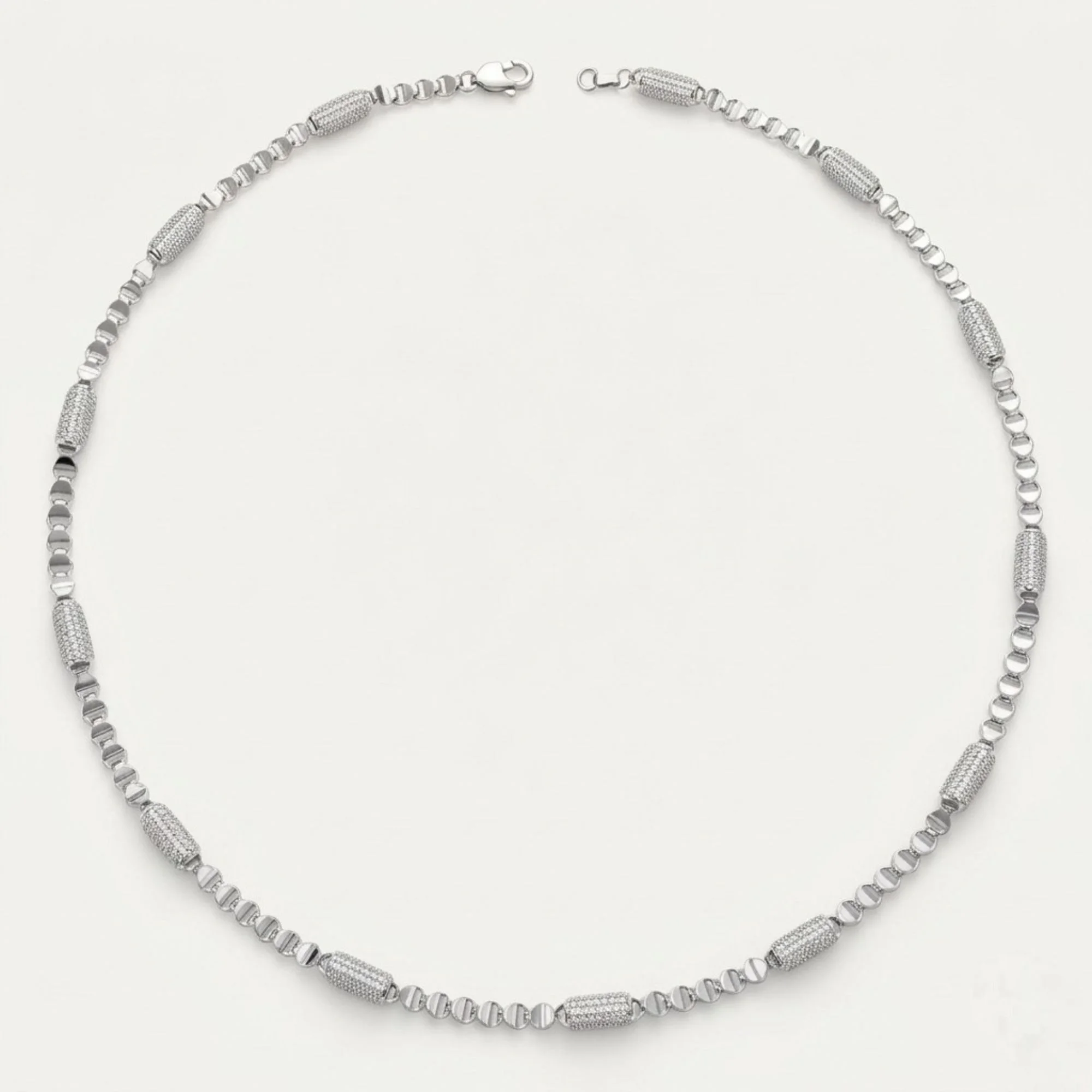 Silver Disc-Link Men's Chain - Image 4