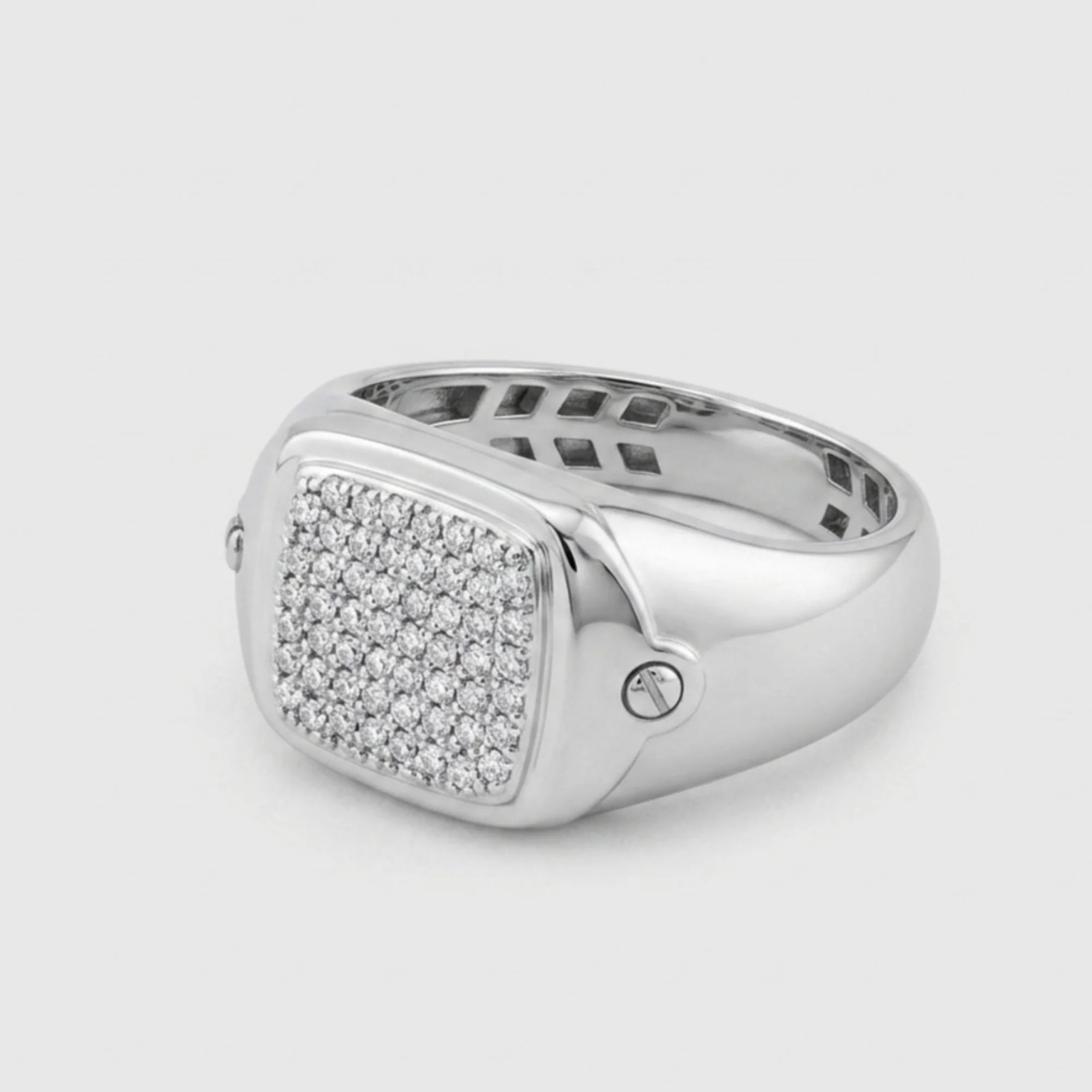 Silver Urban Signet Men's Ring - Image 4