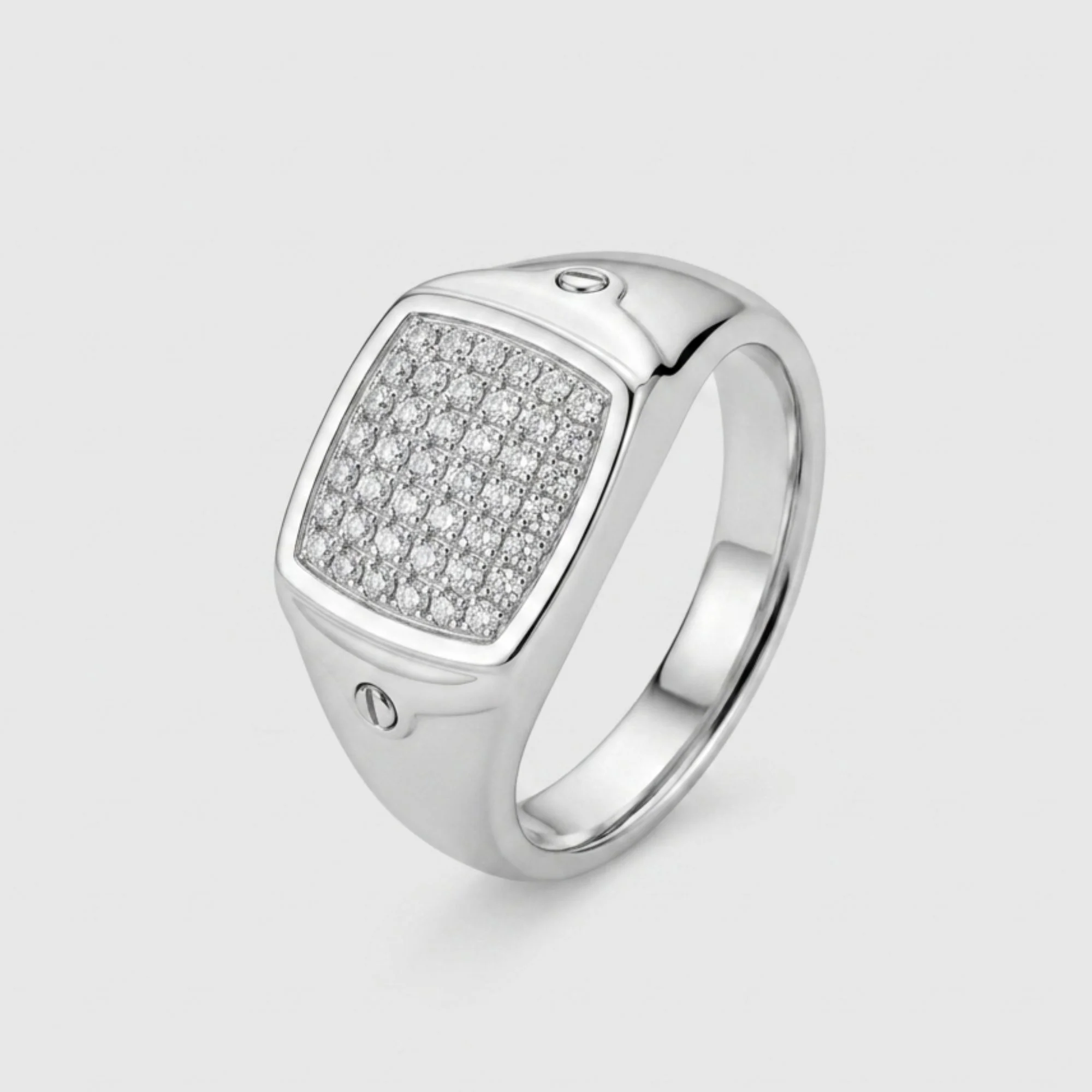 Silver Urban Signet Men's Ring