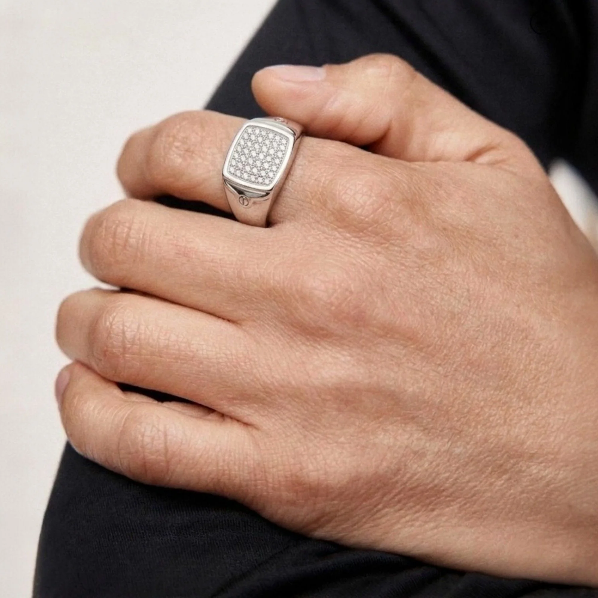 Silver Urban Signet Men's Ring - 2
