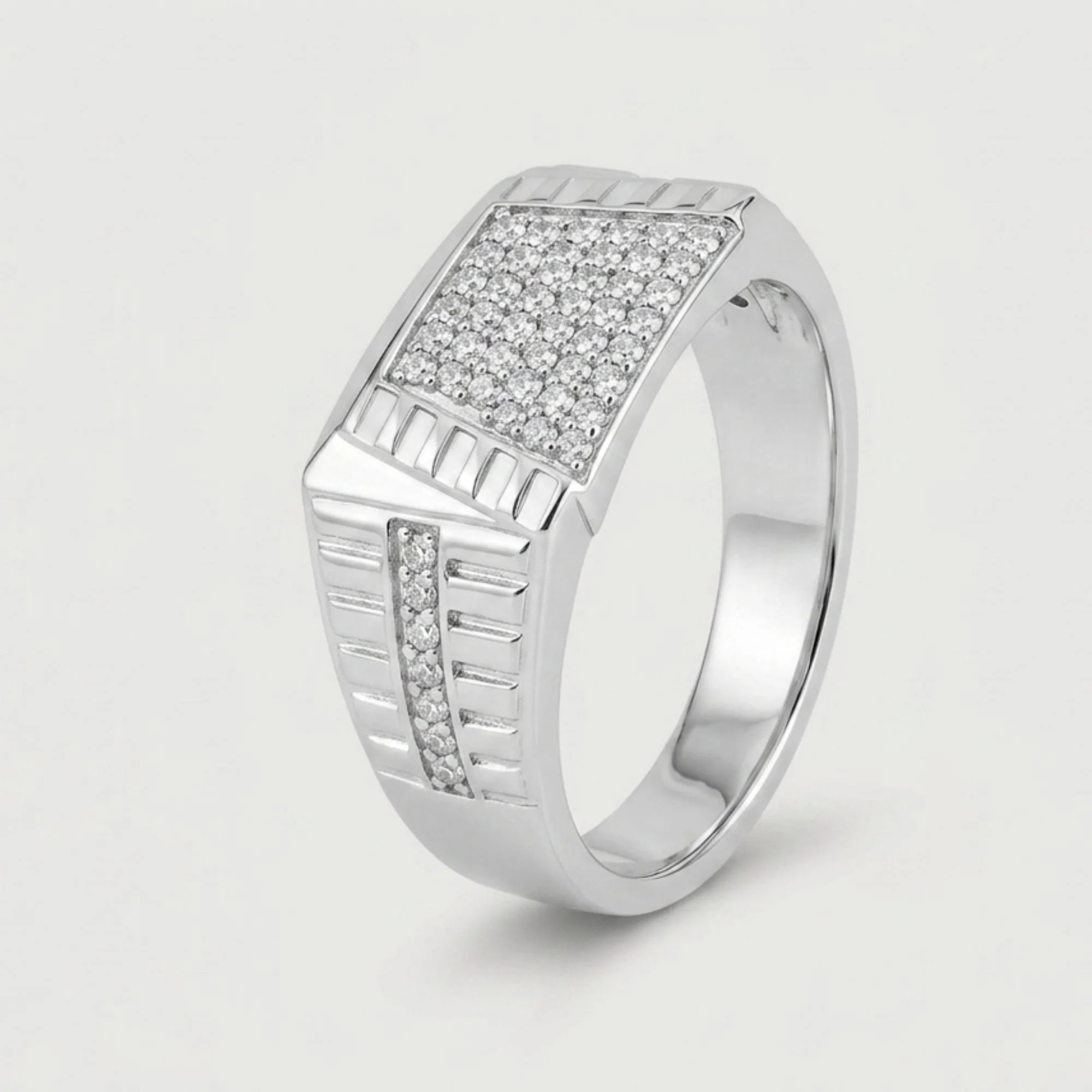 Silver Urban Architect Men's Ring