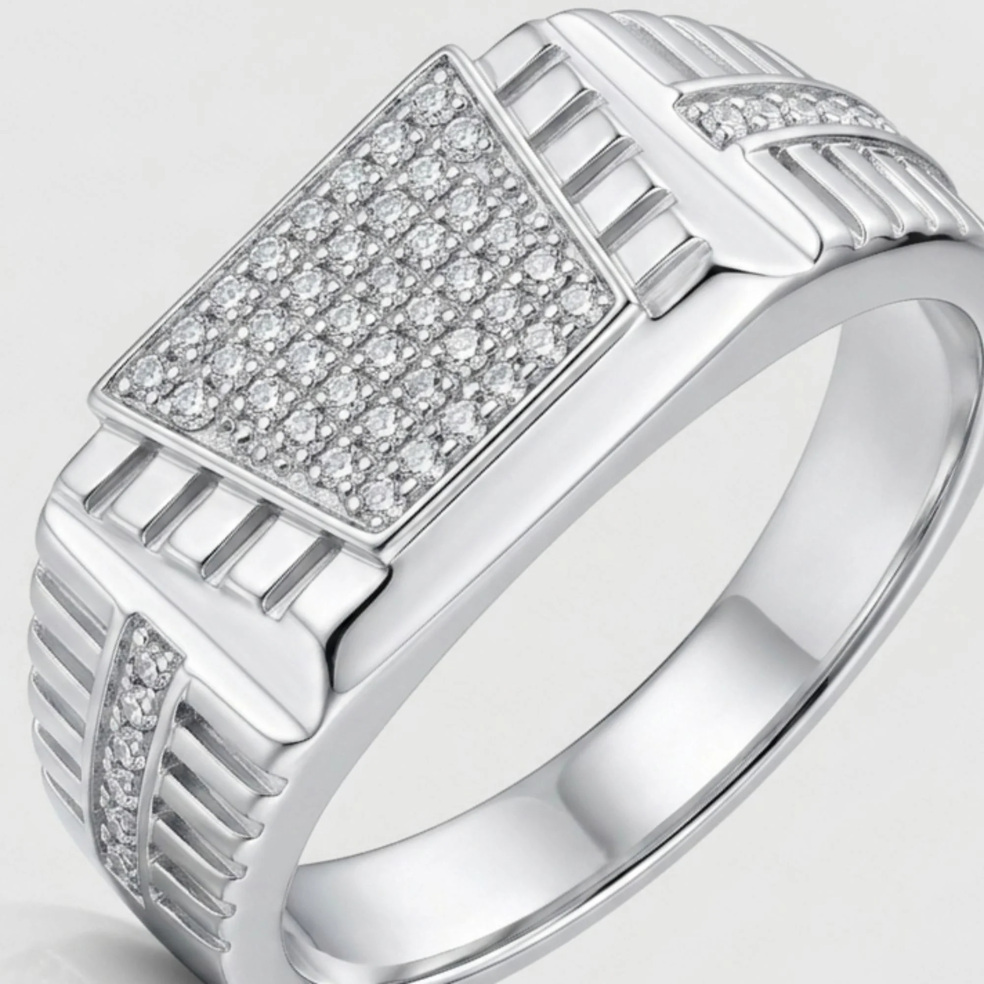 Silver Urban Architect Men's Ring - Image 3