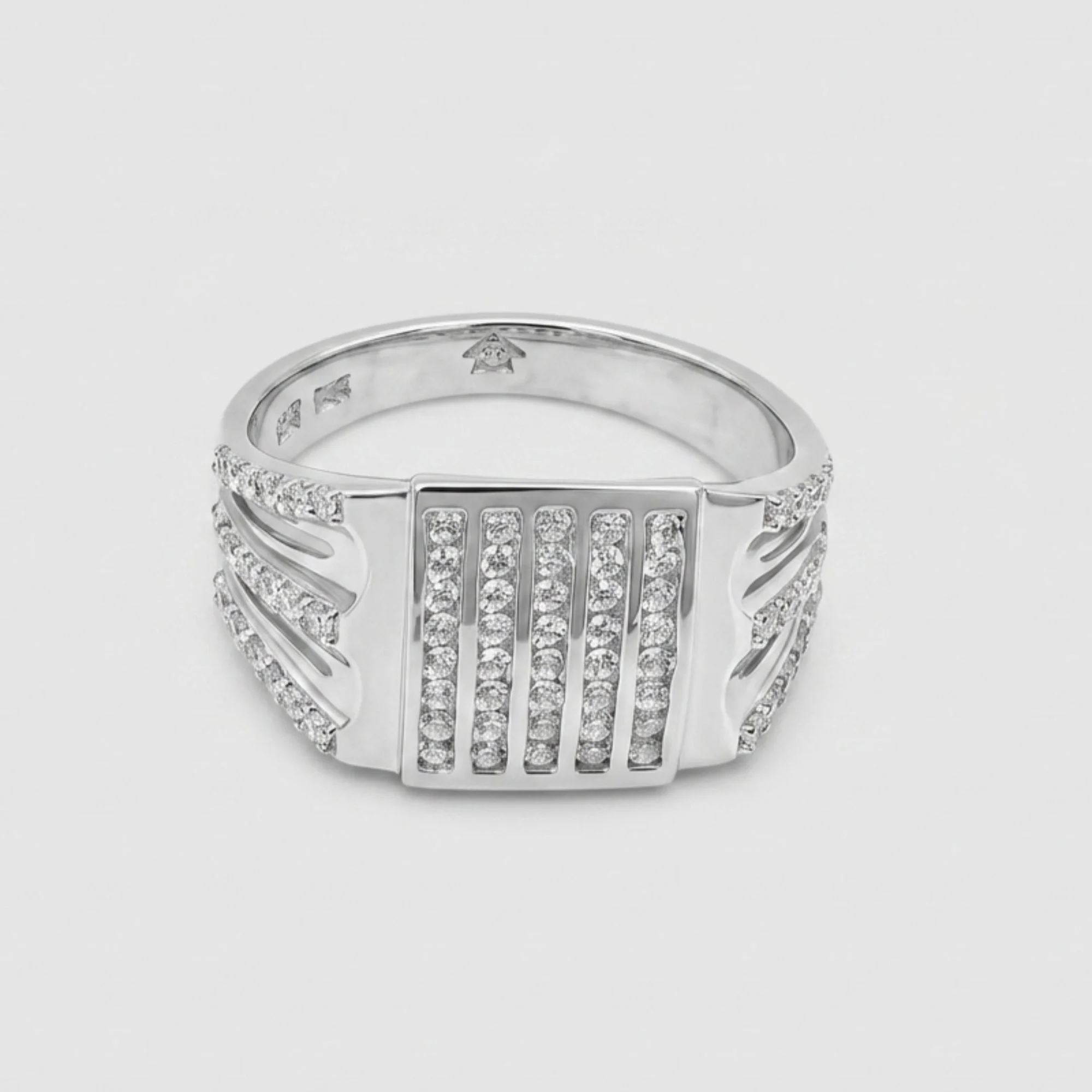 Silver Infinite Row Men's Ring - Image 4