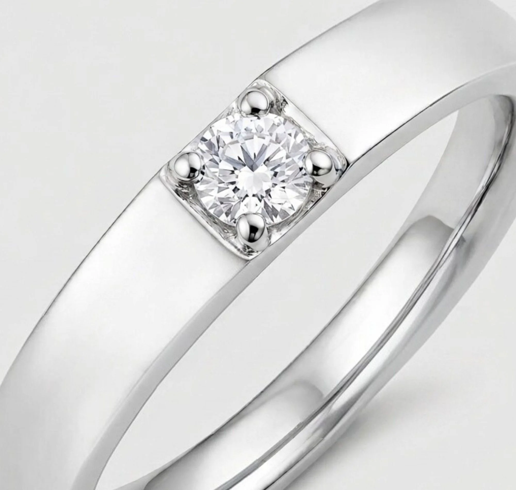 Silver Classic Clarity Men's Ring - Image 3
