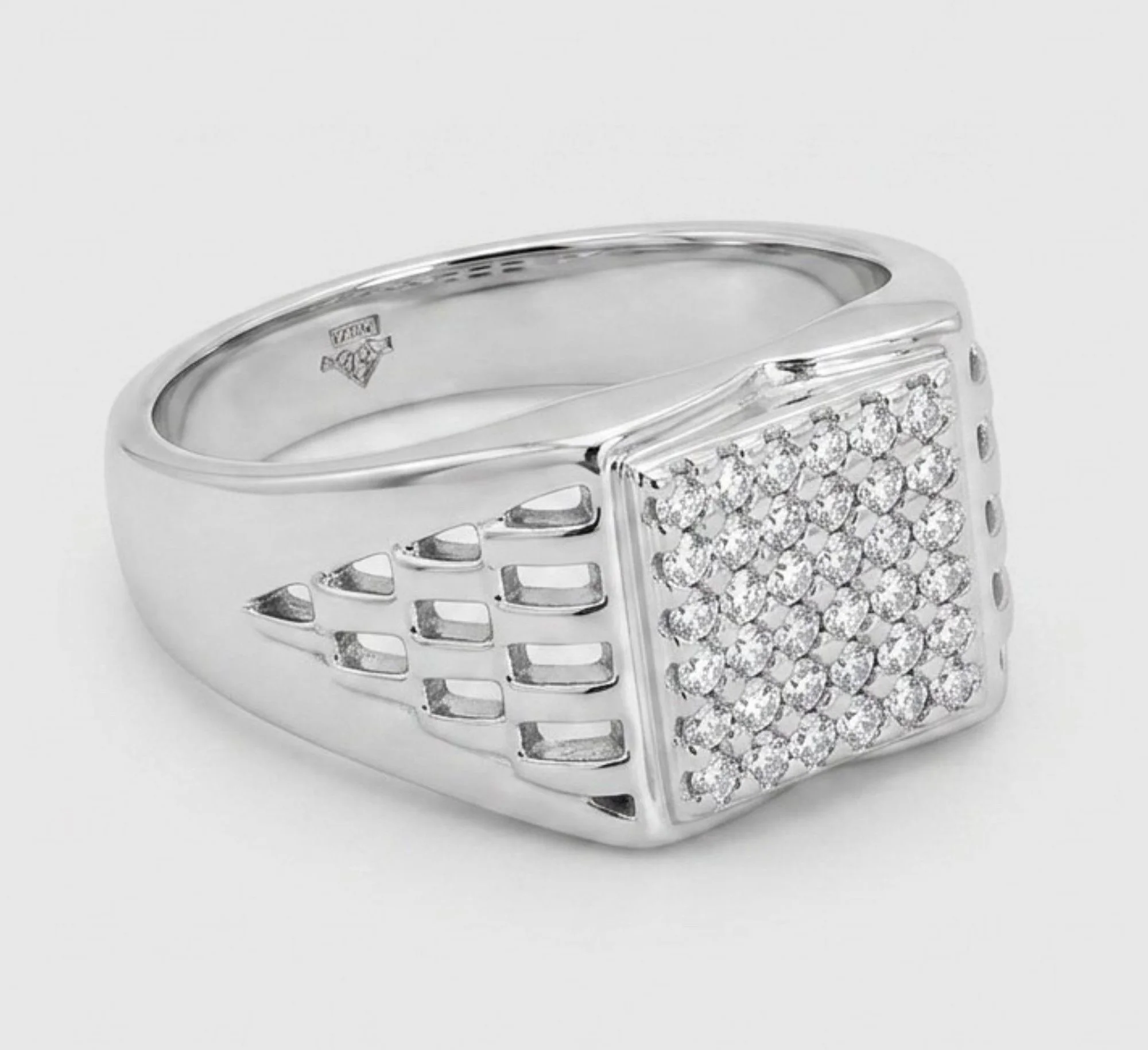 Silver Metropolitan Square Men's Ring - Image 4