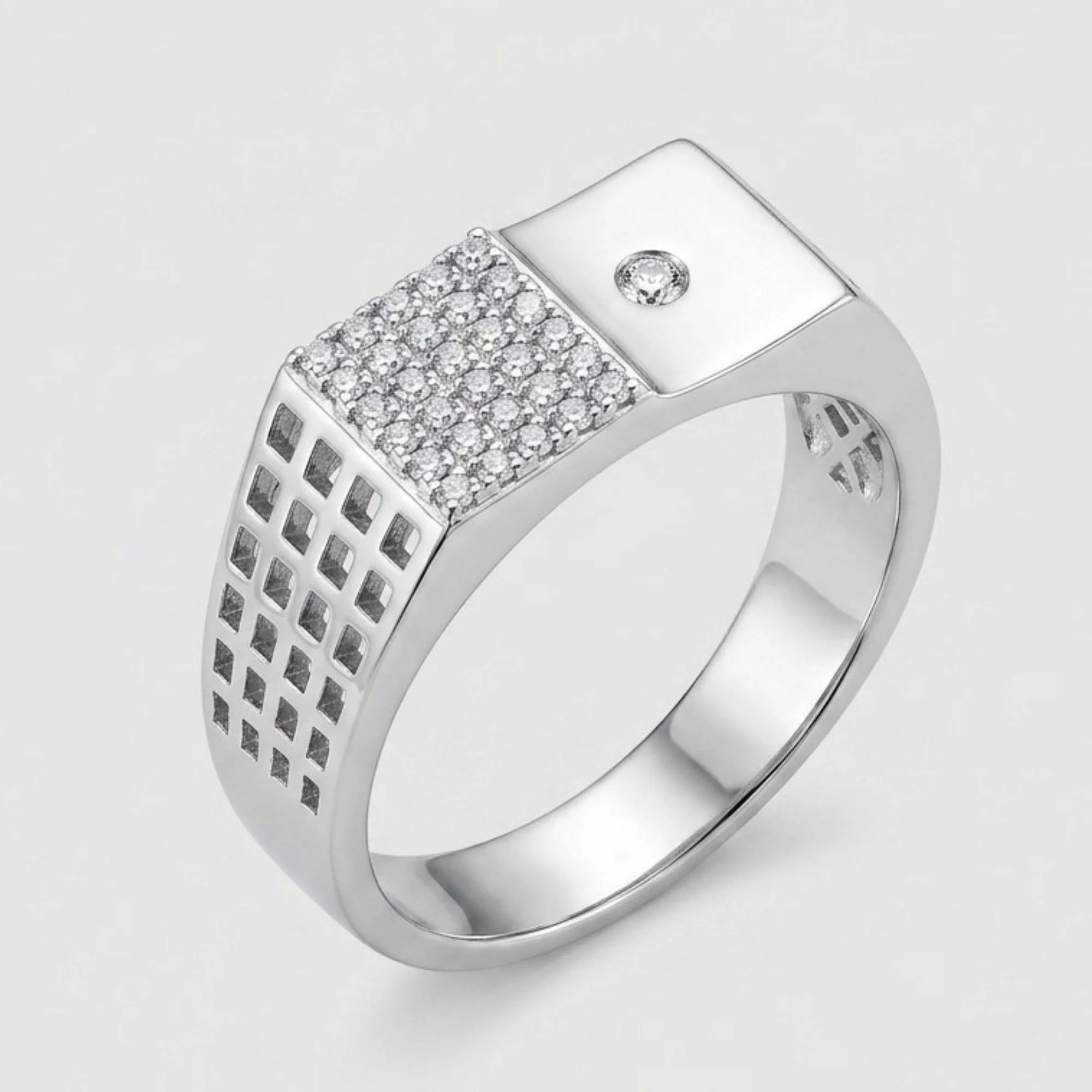 Silver Hybrid Horizon Men's Ring