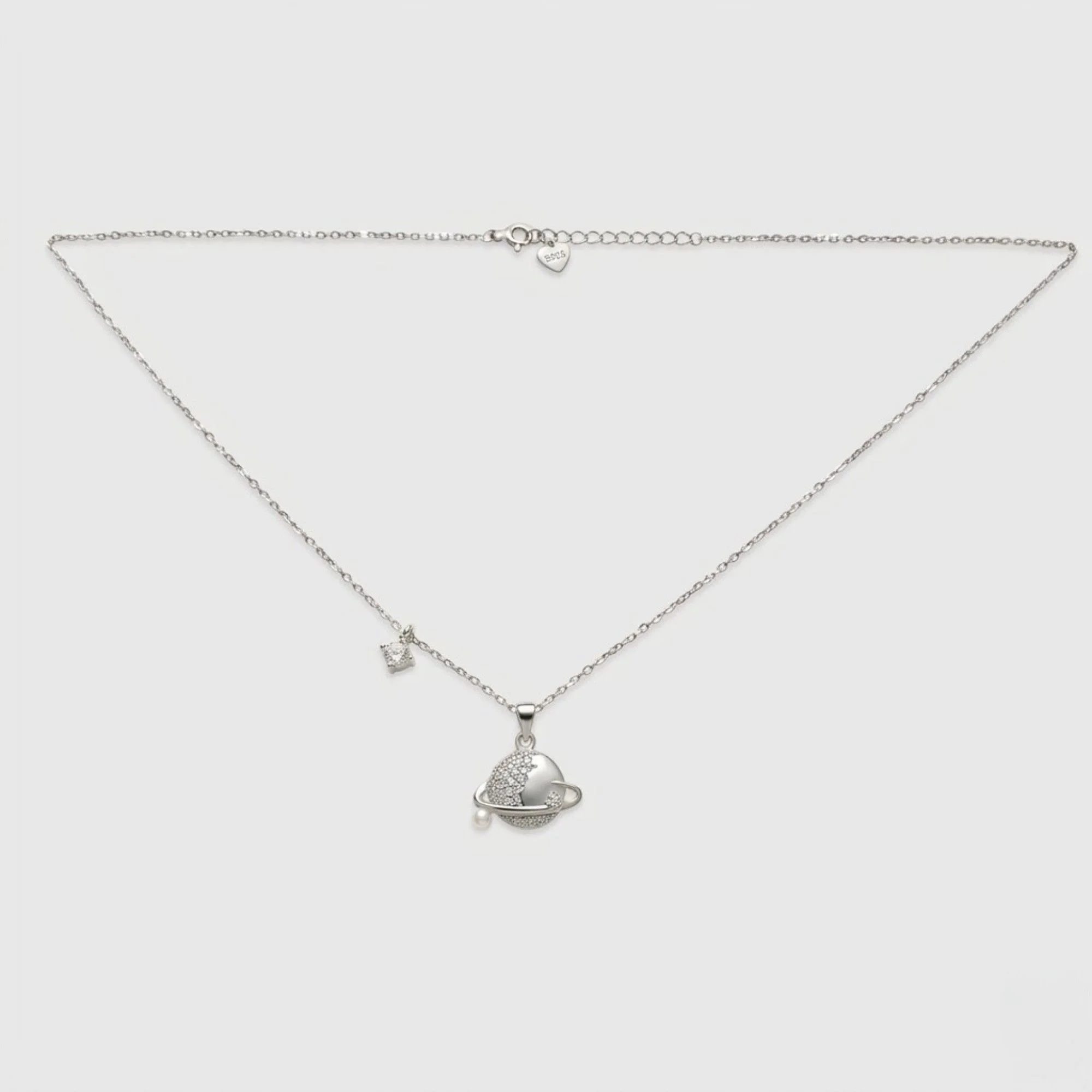 Silver Galaxy Charm Chain & Pendant - Image 4