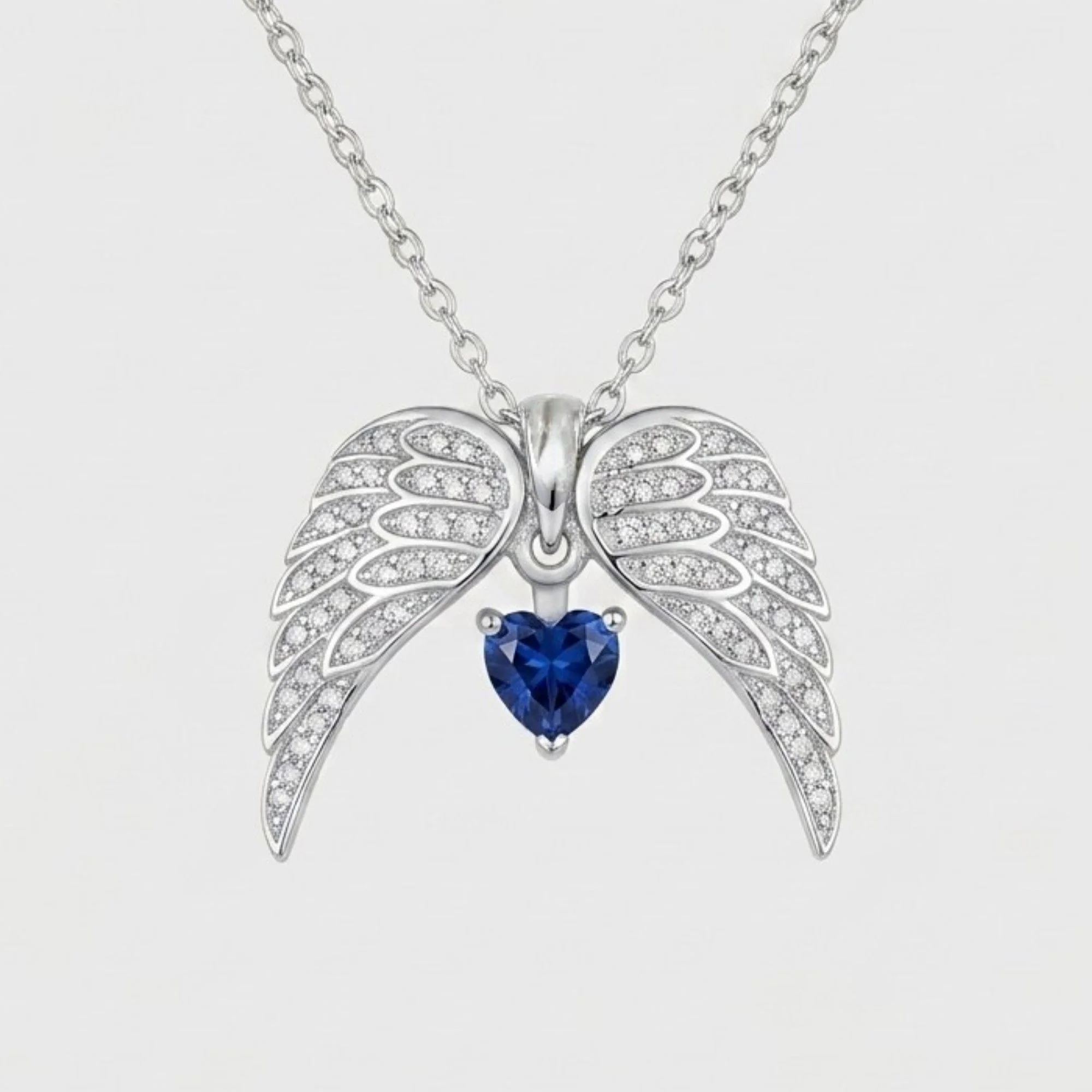 Silver Angel Heart Wing Chain & Pendant - Image 1