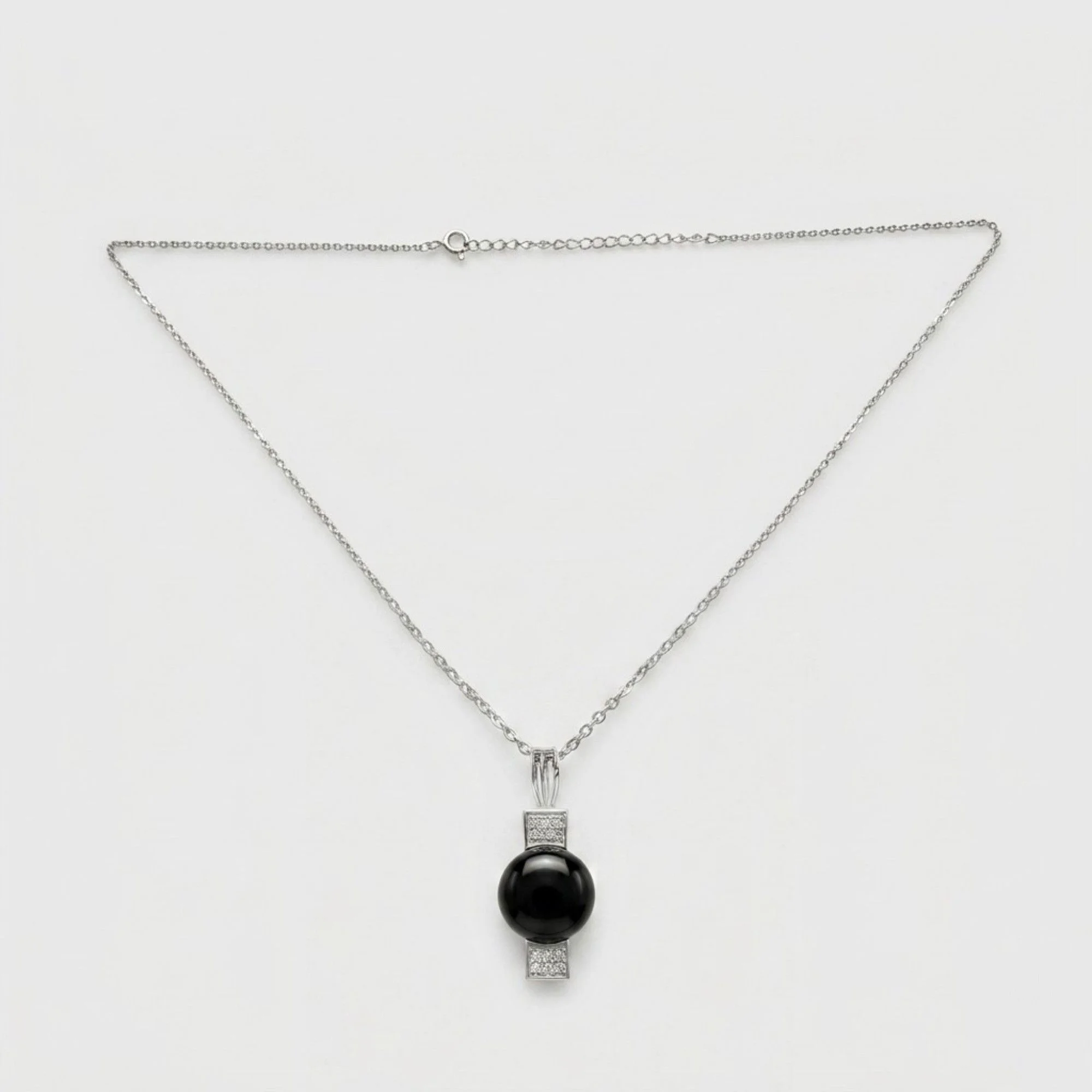 Silver Midnight Sphere Chain & Pendant - Image 4