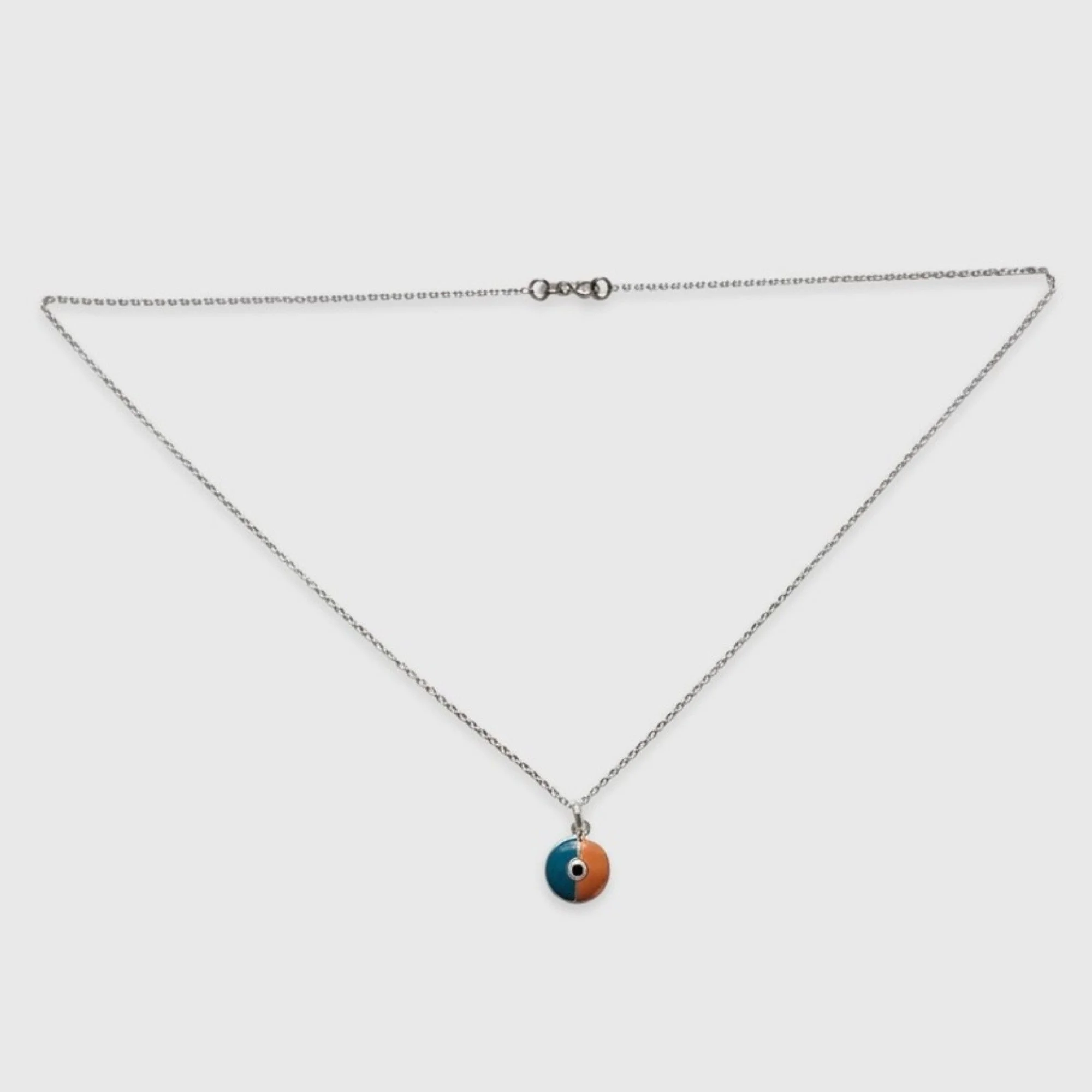Silver Artistic Evil Eye Chain & Pendant - Image 4