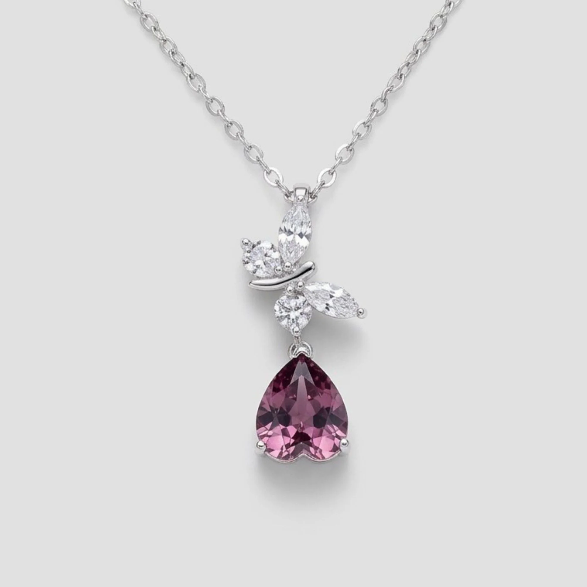 Silver Graceful Flutter Chain & Pendant - Image 1