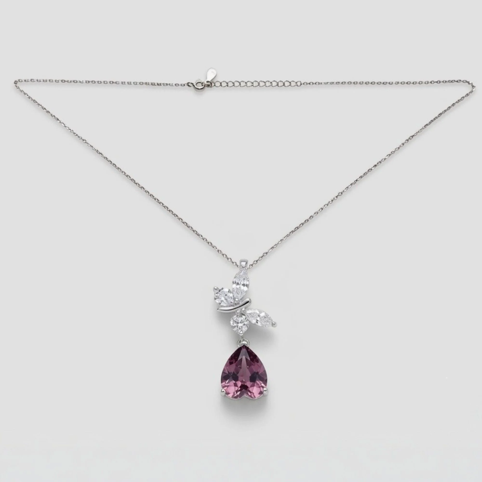 Silver Graceful Flutter Chain & Pendant - Image 4