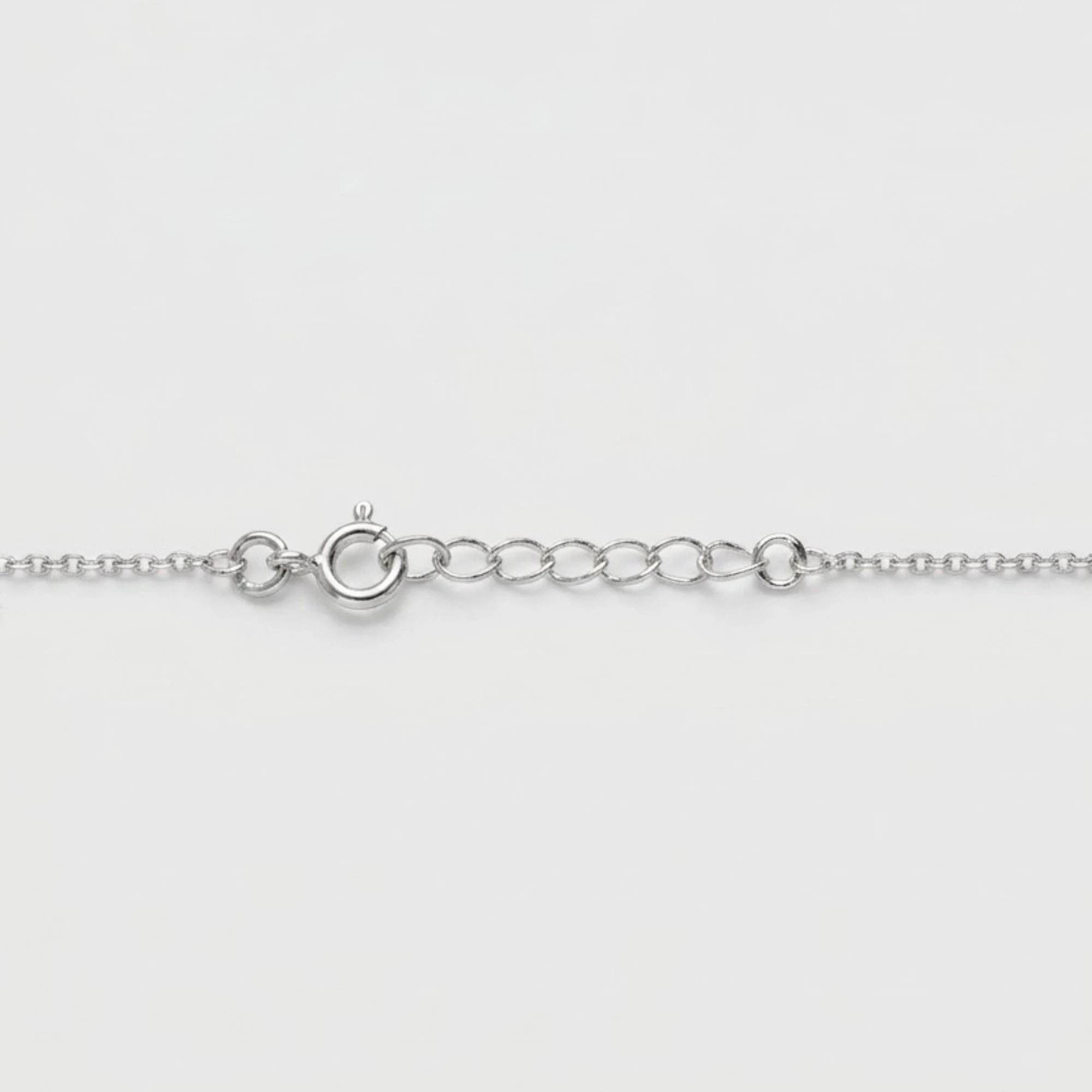 Silver Linear Elegance Stone Chain & Pendant - Image 3