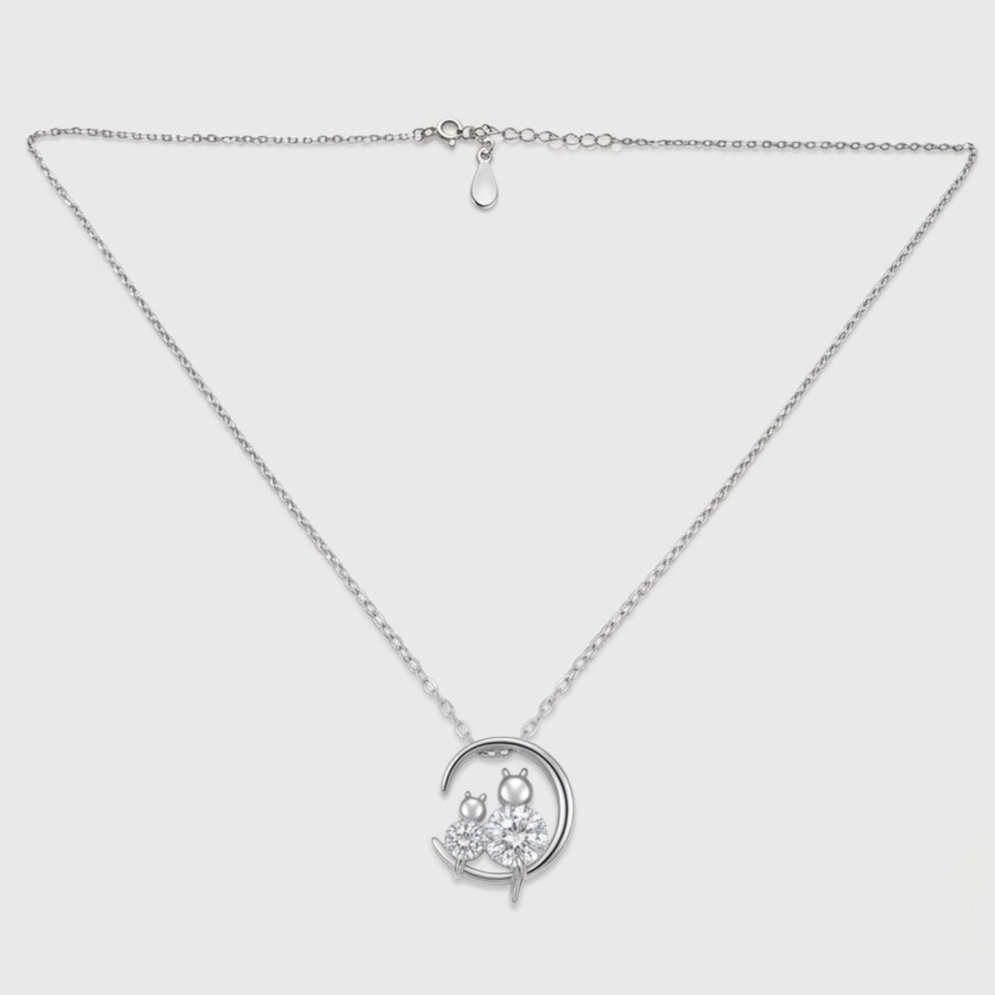 Silver Kitten Moonlight Chain & Pendant - Image 4