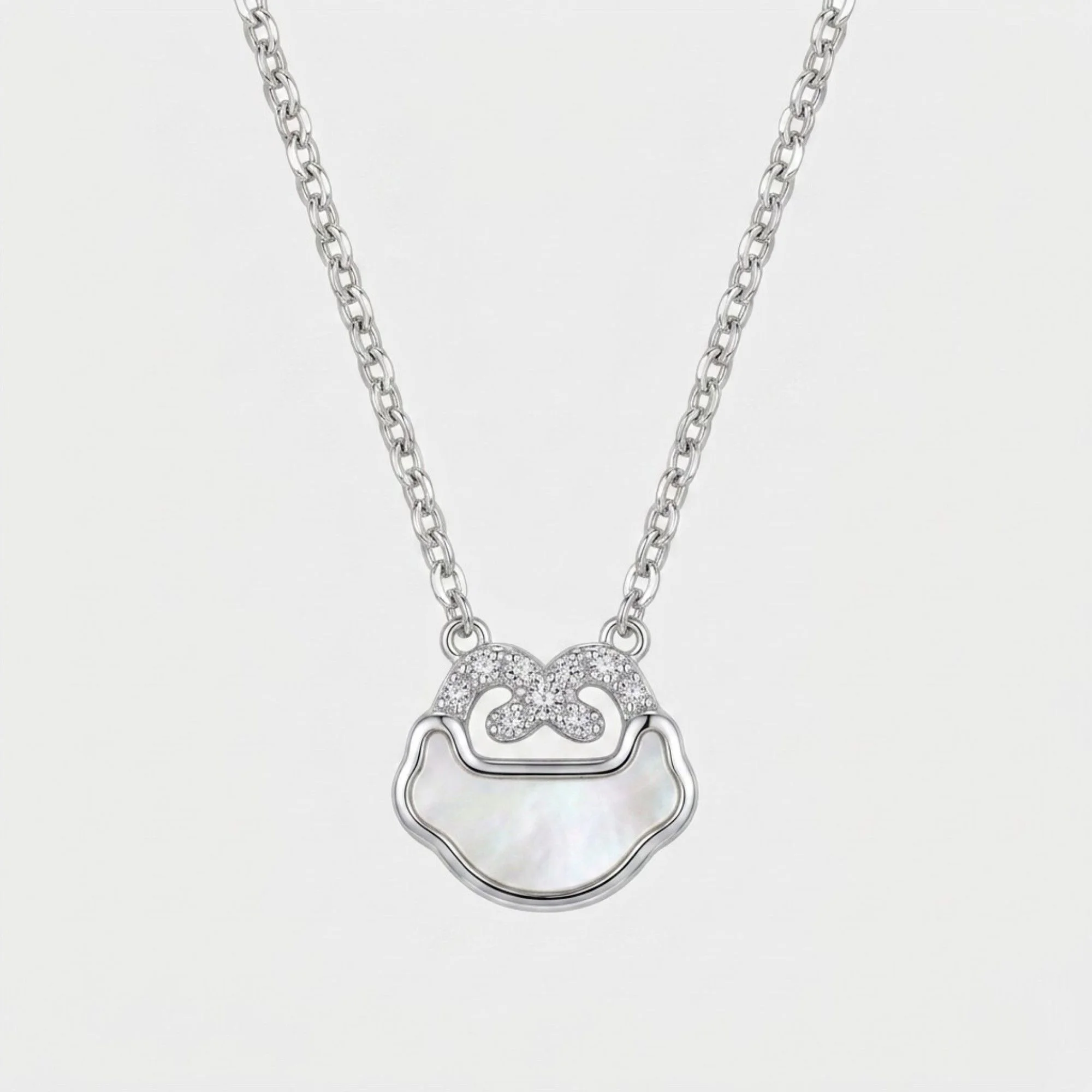 Silver Lotus Ruyi Chain & Pendant - Image 1