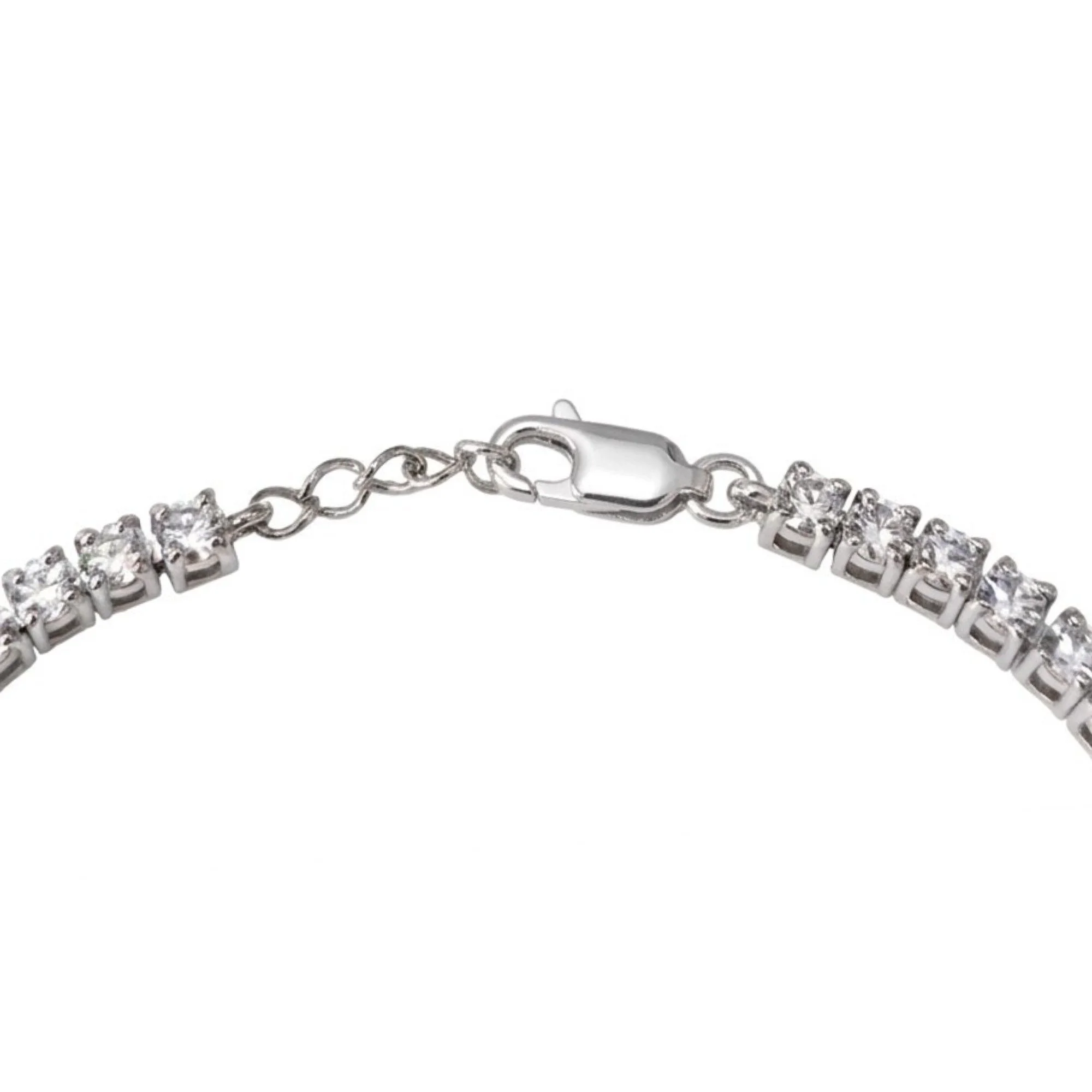 Silver Lime Halo Tennis Bracelet - Image 4
