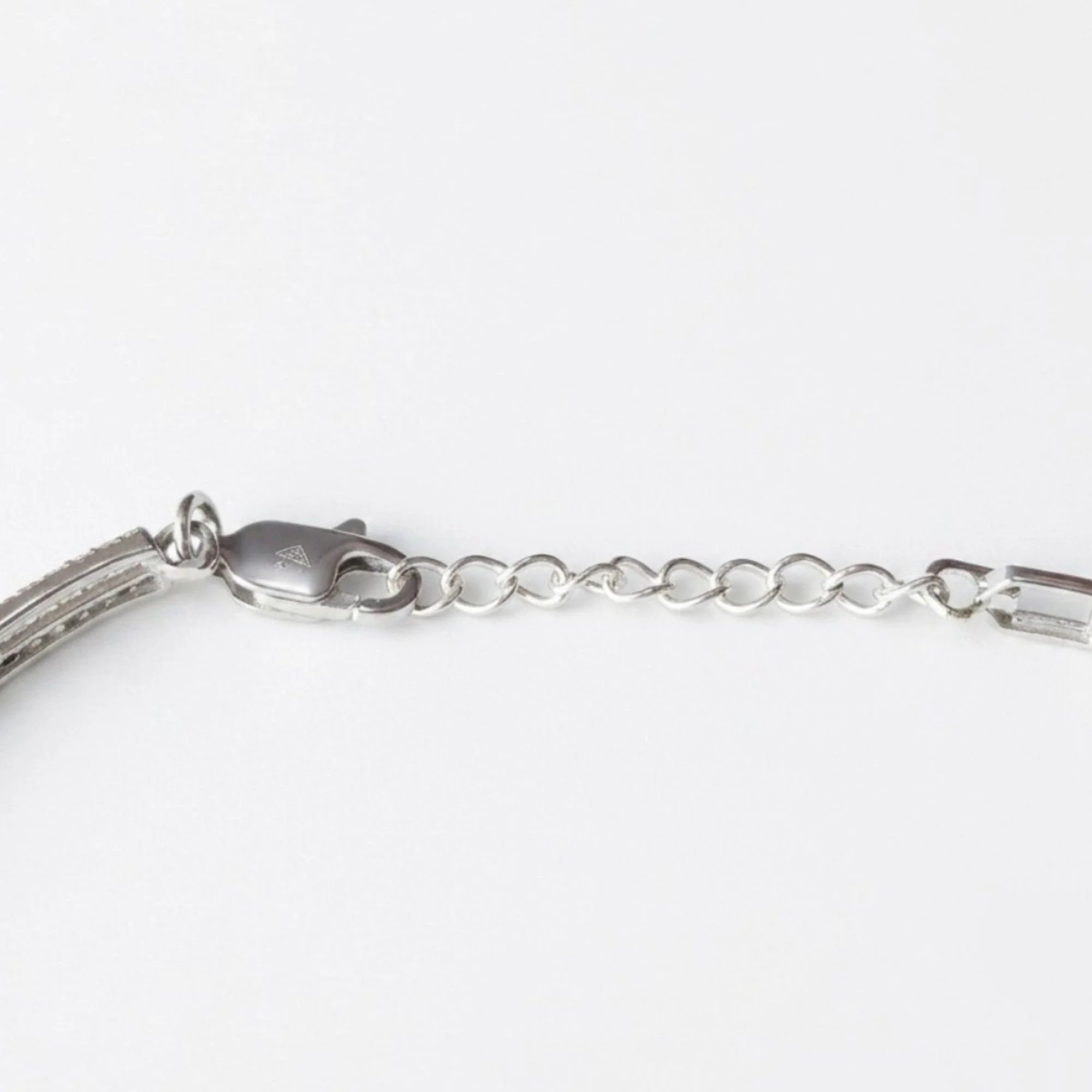 Silver Double Row Shimmer Bracelet - Image 4