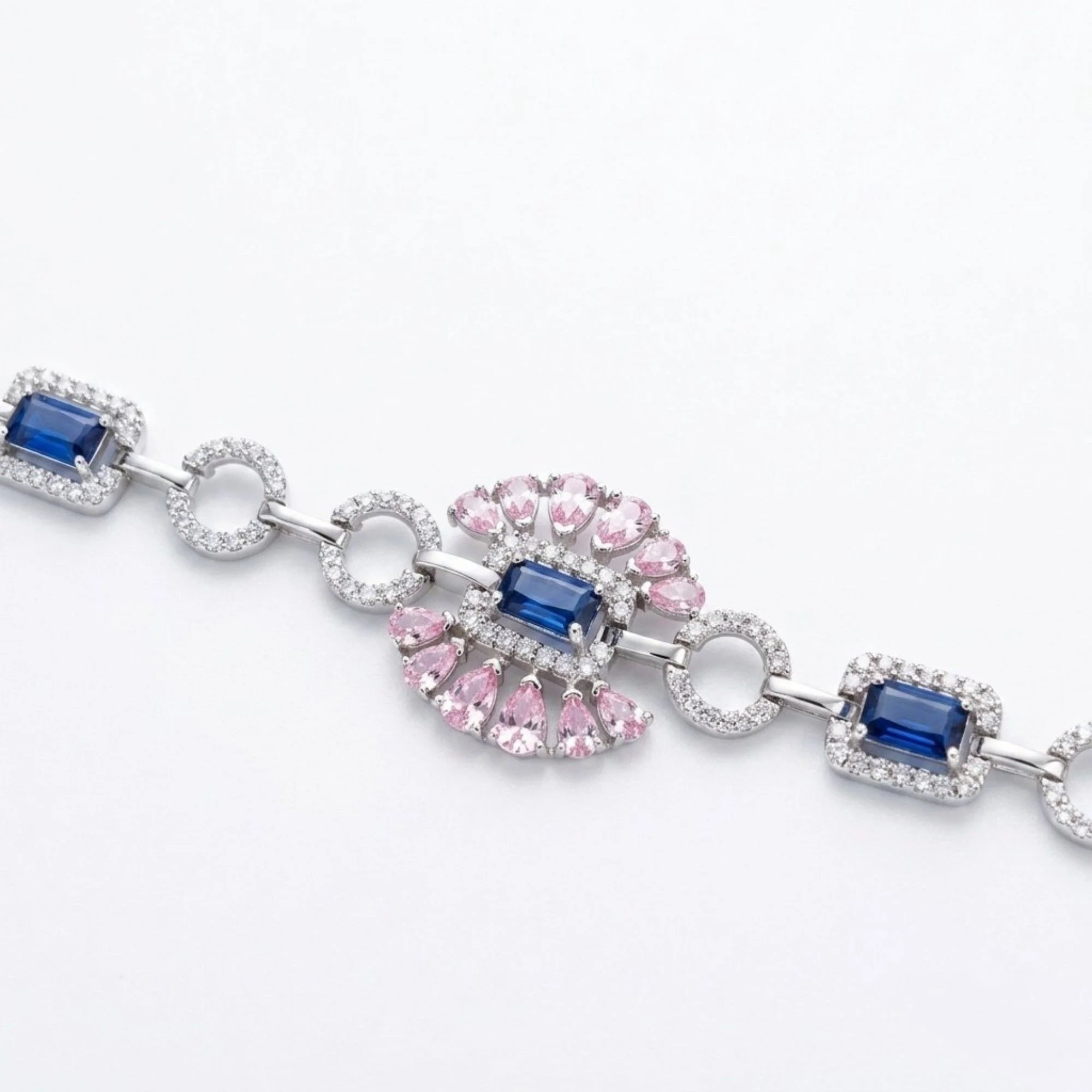 Silver Sapphire Pink Radiance Bracelet - Image 3