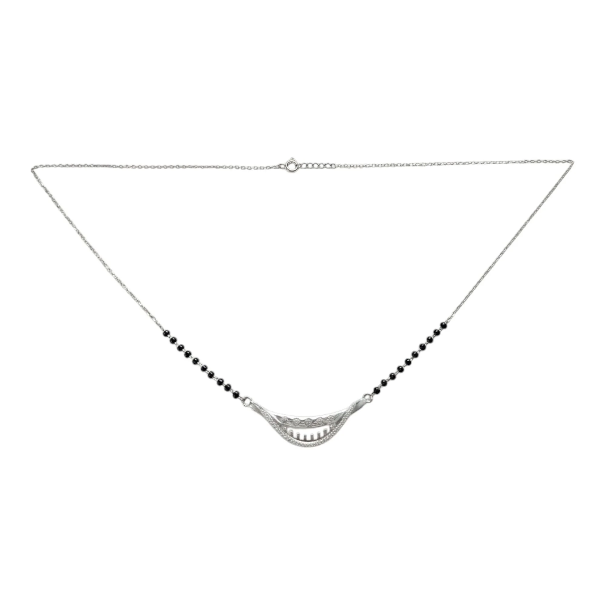 Silver Chic Wave Grace Mangalsutra - Image 3