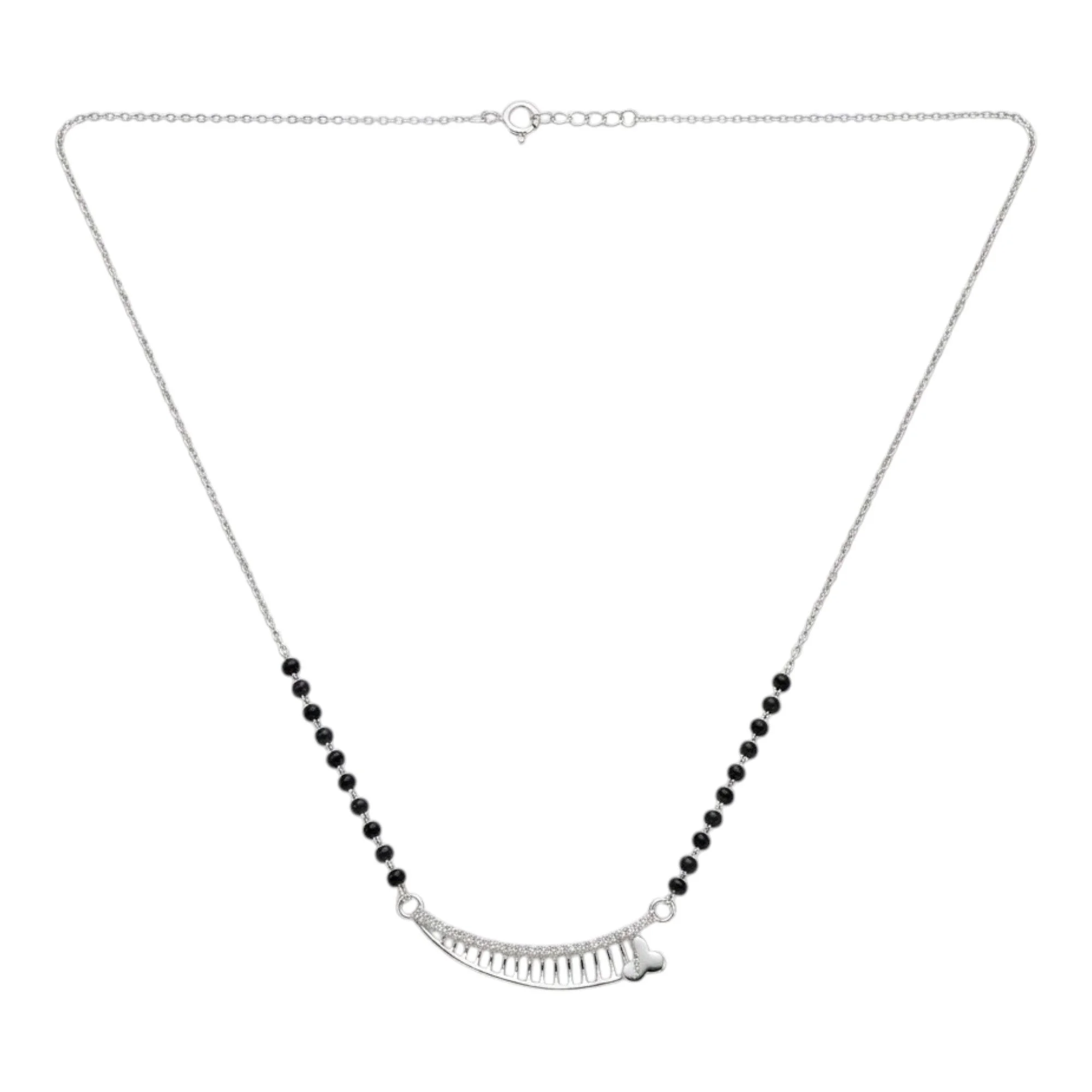 Silver Laddered Luxe Bar Mangalsutra - Image 3