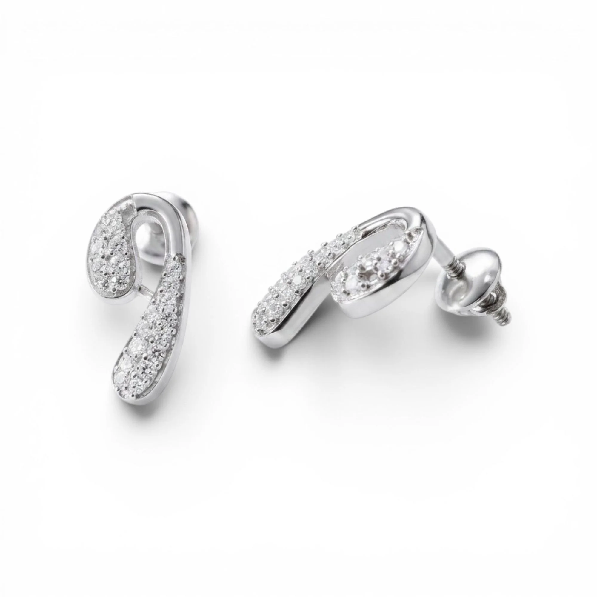 Silver Infinite Loop Suite Mangalsutra Earrings Set - Image 4