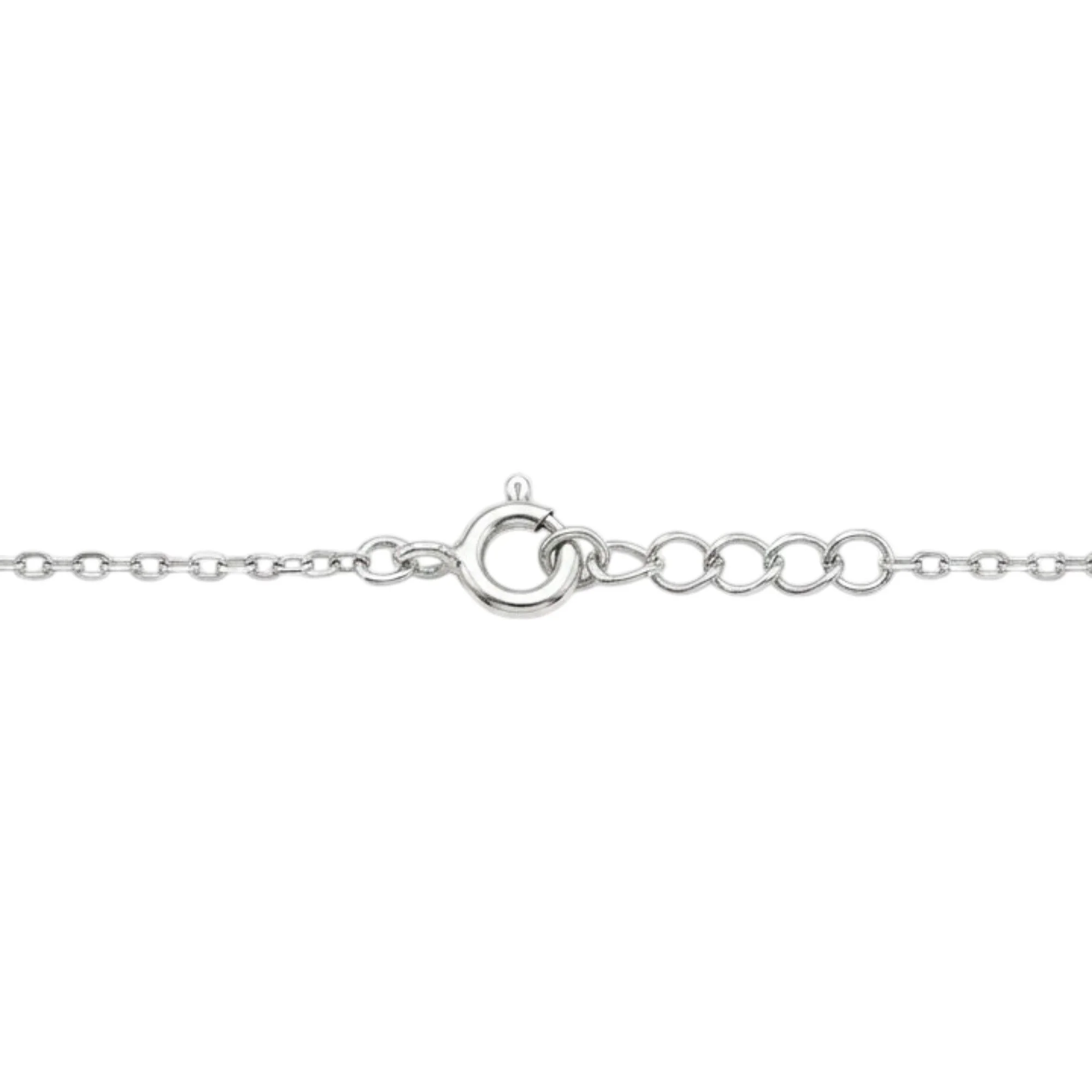 Silver Interlinked Heart Arc Mangalsutra Earrings Set - Image 5