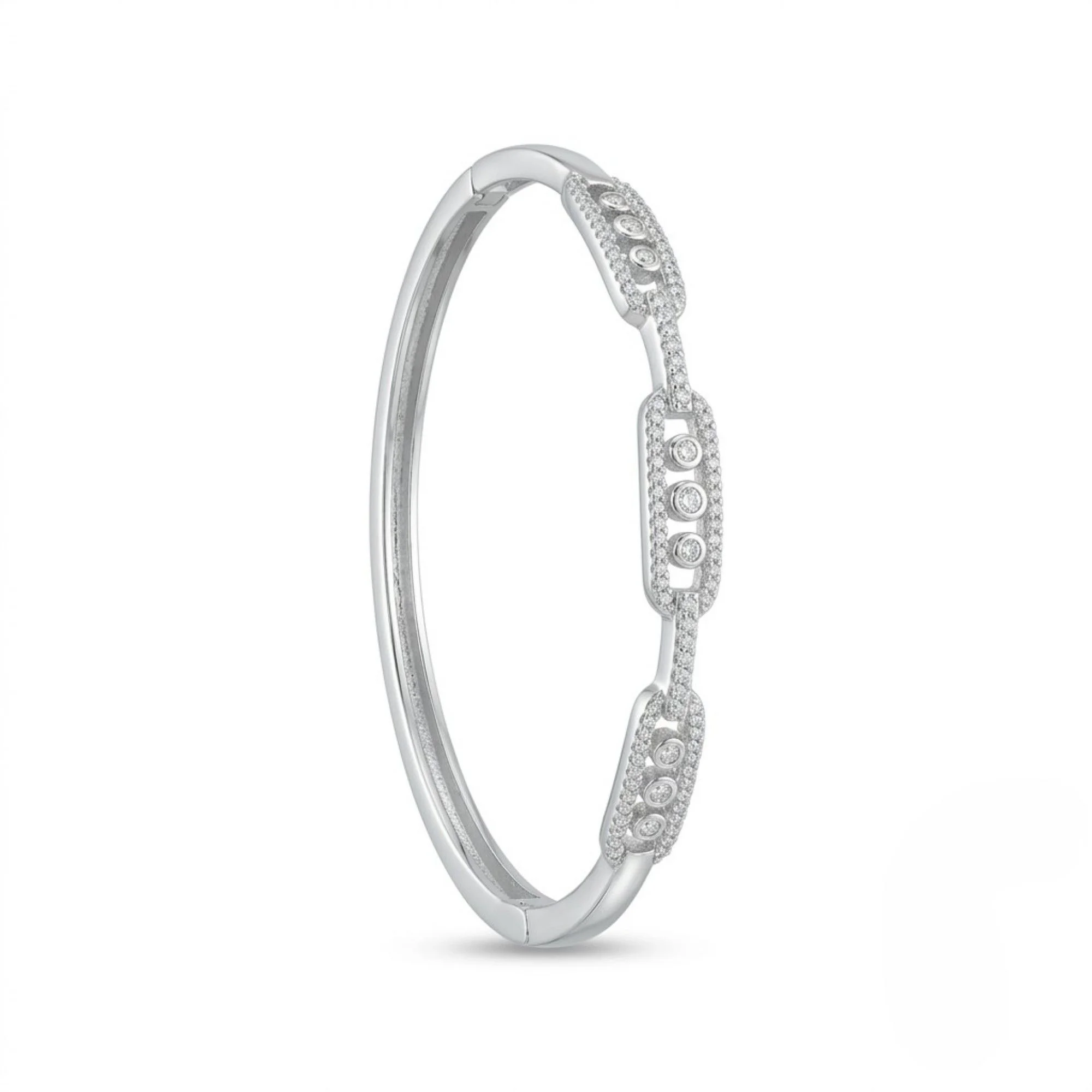 Silver Triple Bezel Kada - Image 3