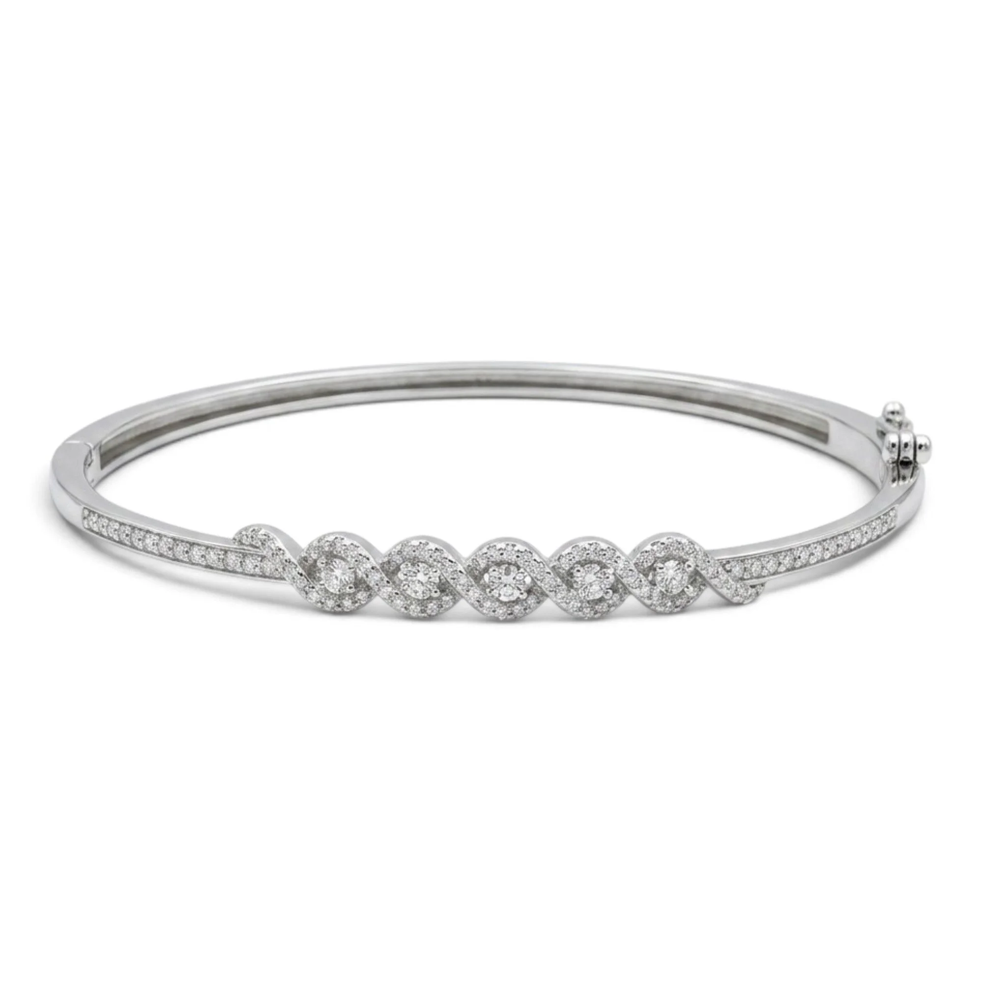 Silver Infinity Swirl Kada