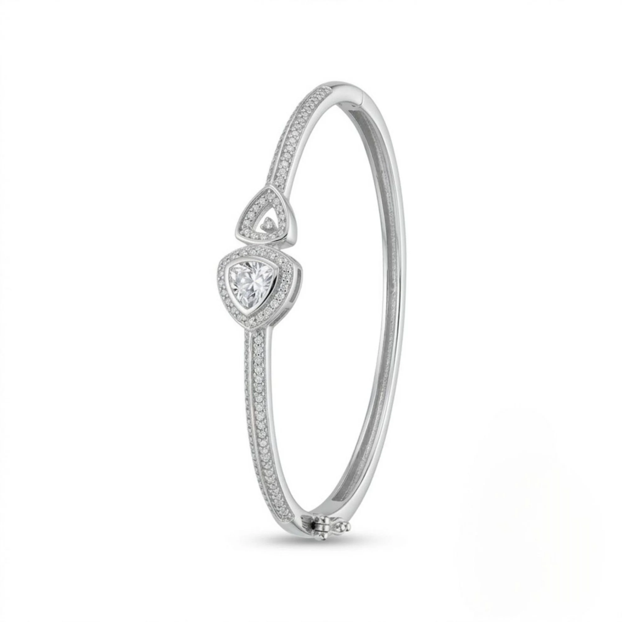 Silver Pear Halo Kada - Image 3