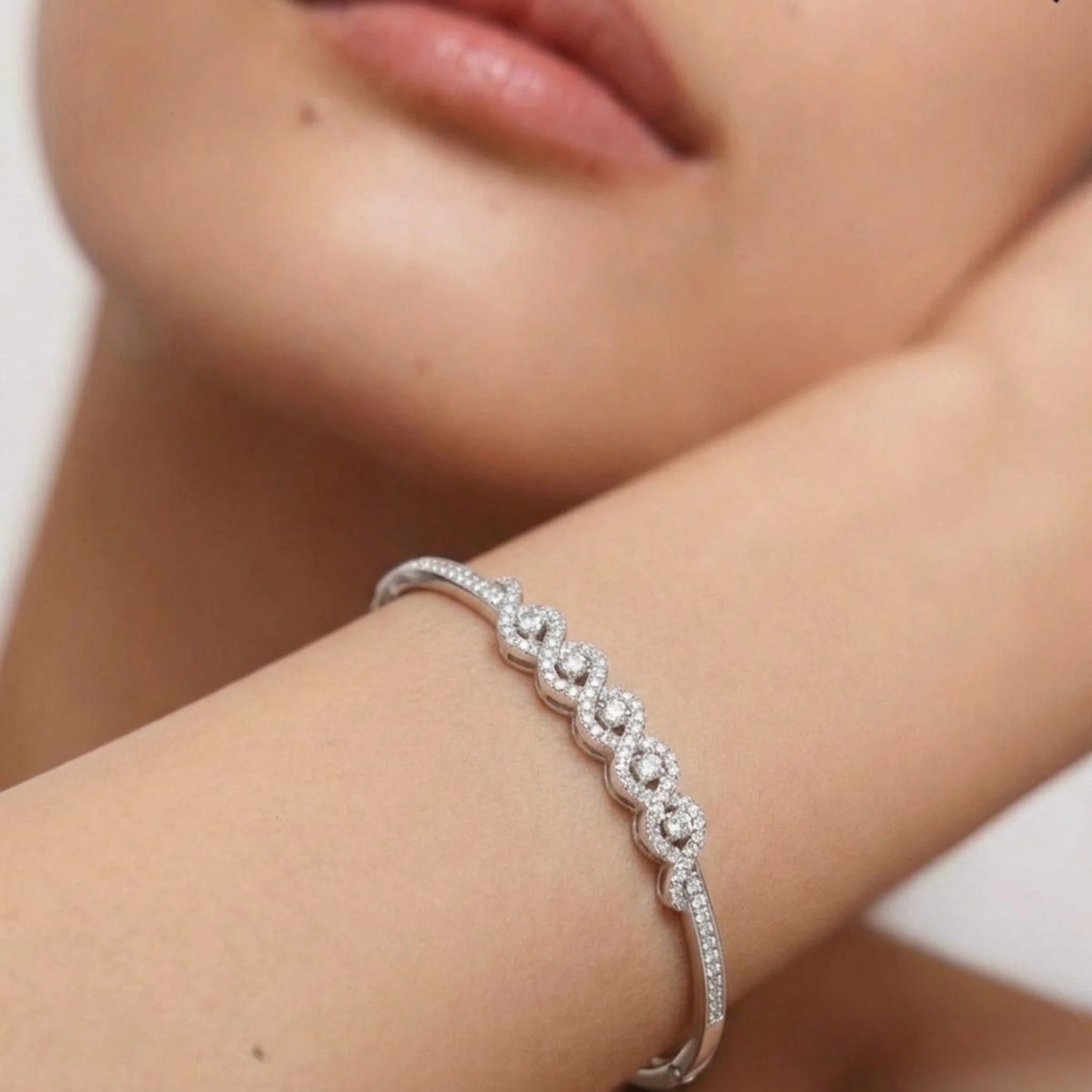 Silver Infinity Swirl Kada - 2