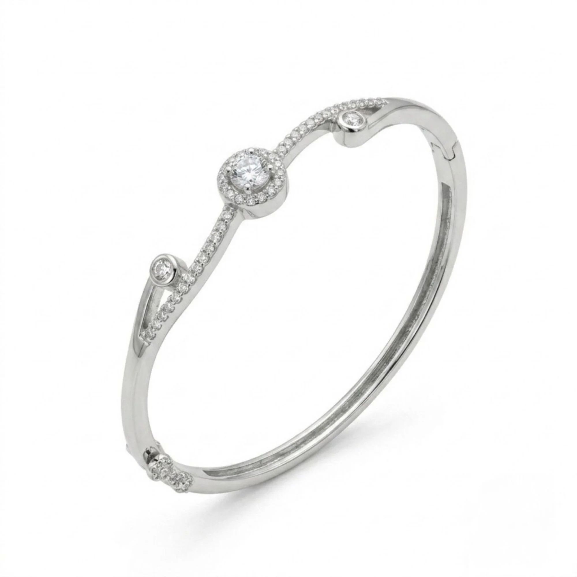 Silver Offset Drop Kada - Image 3