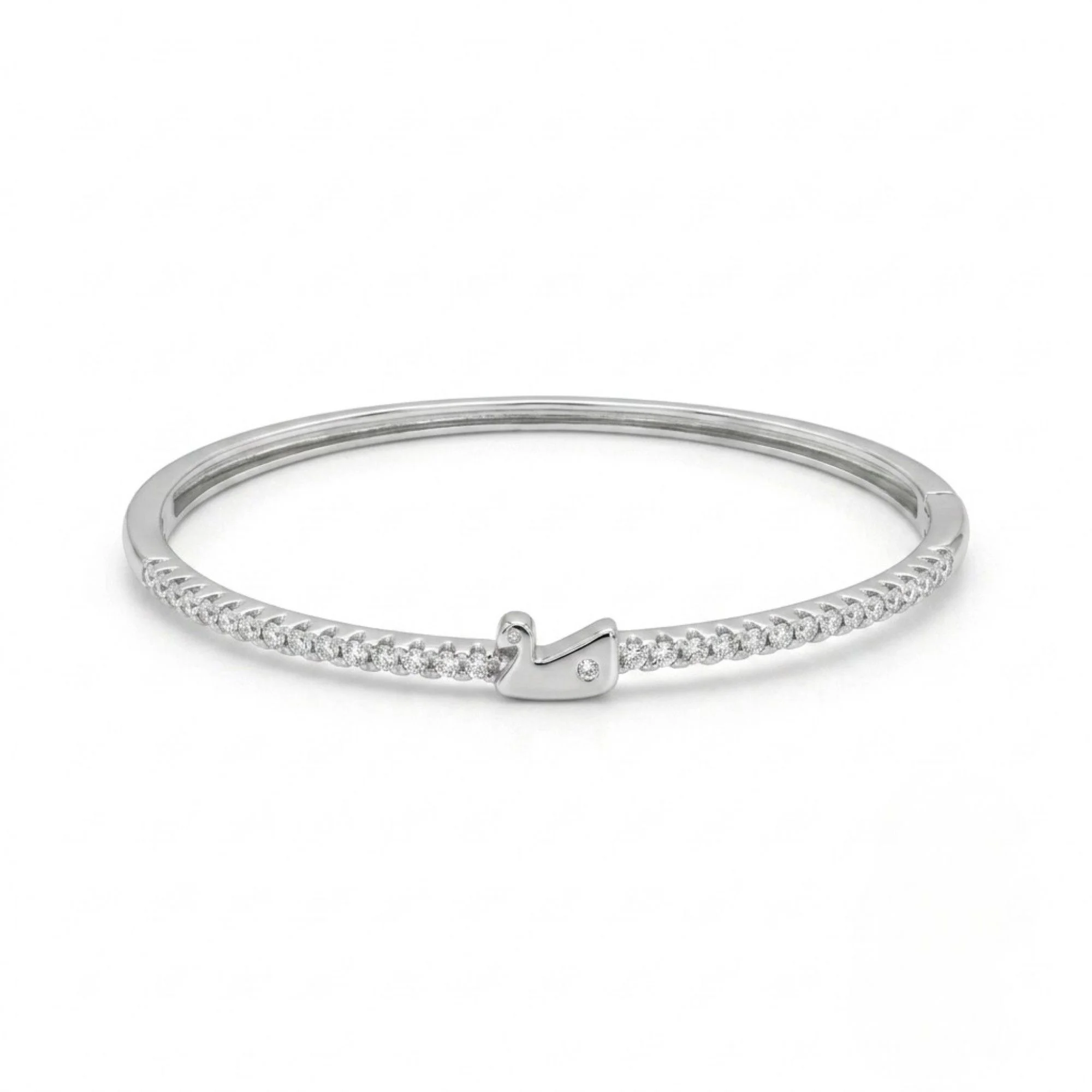 Silver Swan Charm Kada
