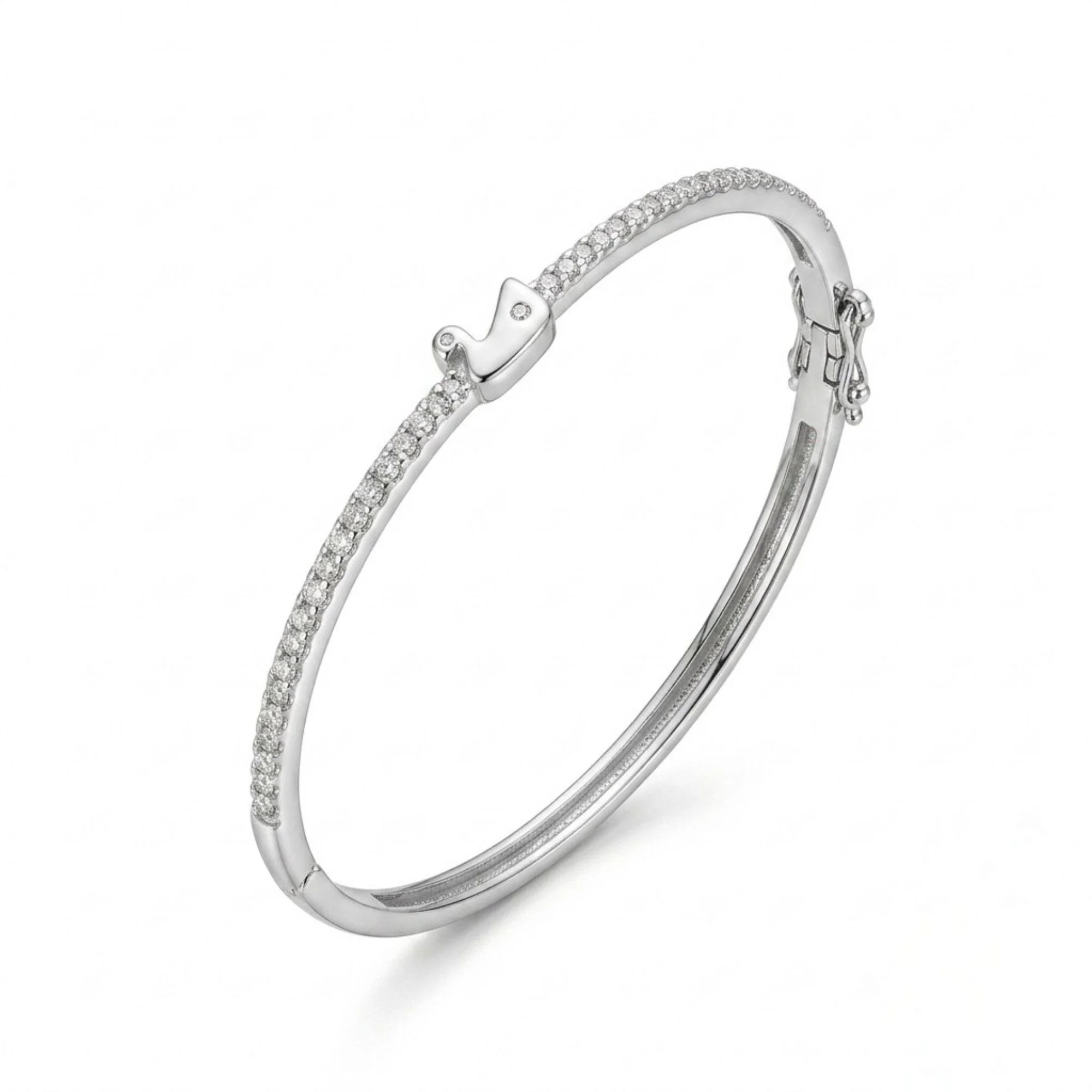 Silver Swan Charm Kada - Image 3