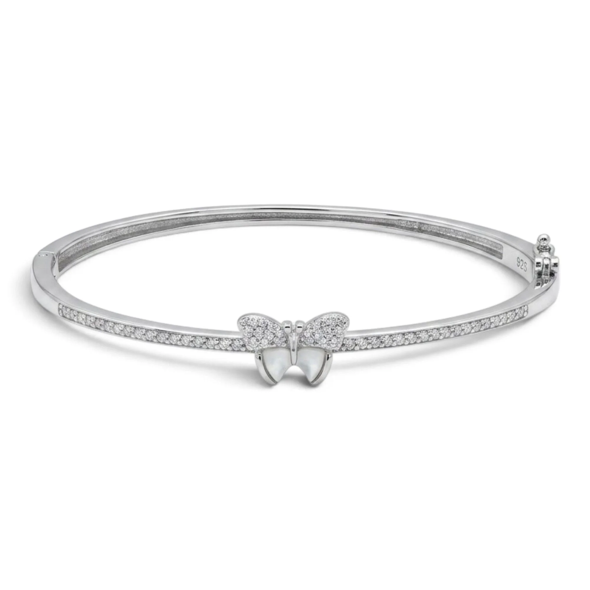 Silver Mother Pearl Butterfly Kada