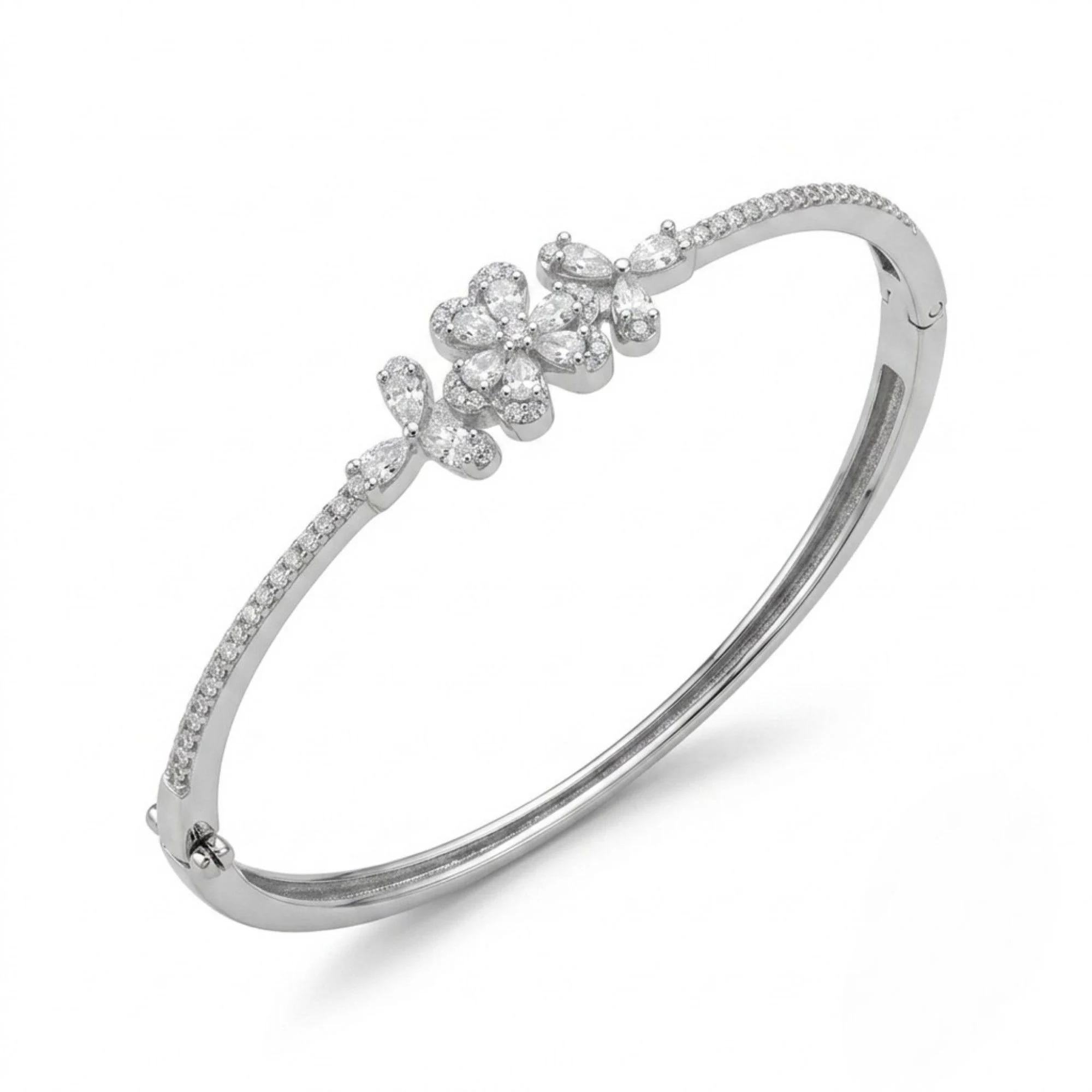 Silver Pear Petal Kada - Image 3