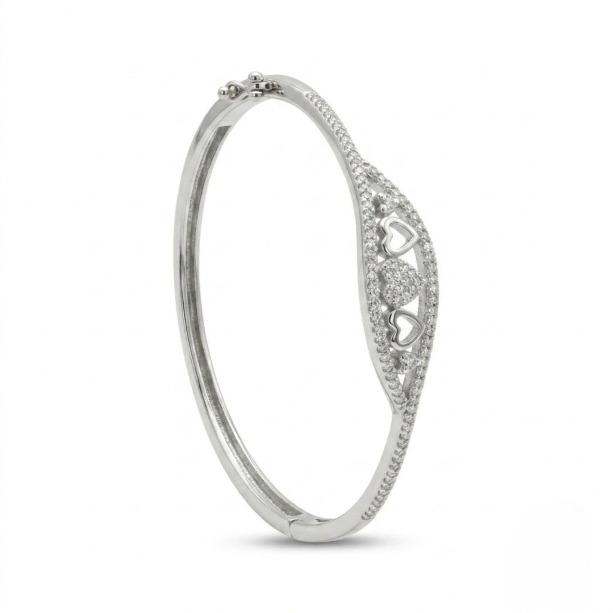 Silver Eye Heart Kada - Image 3